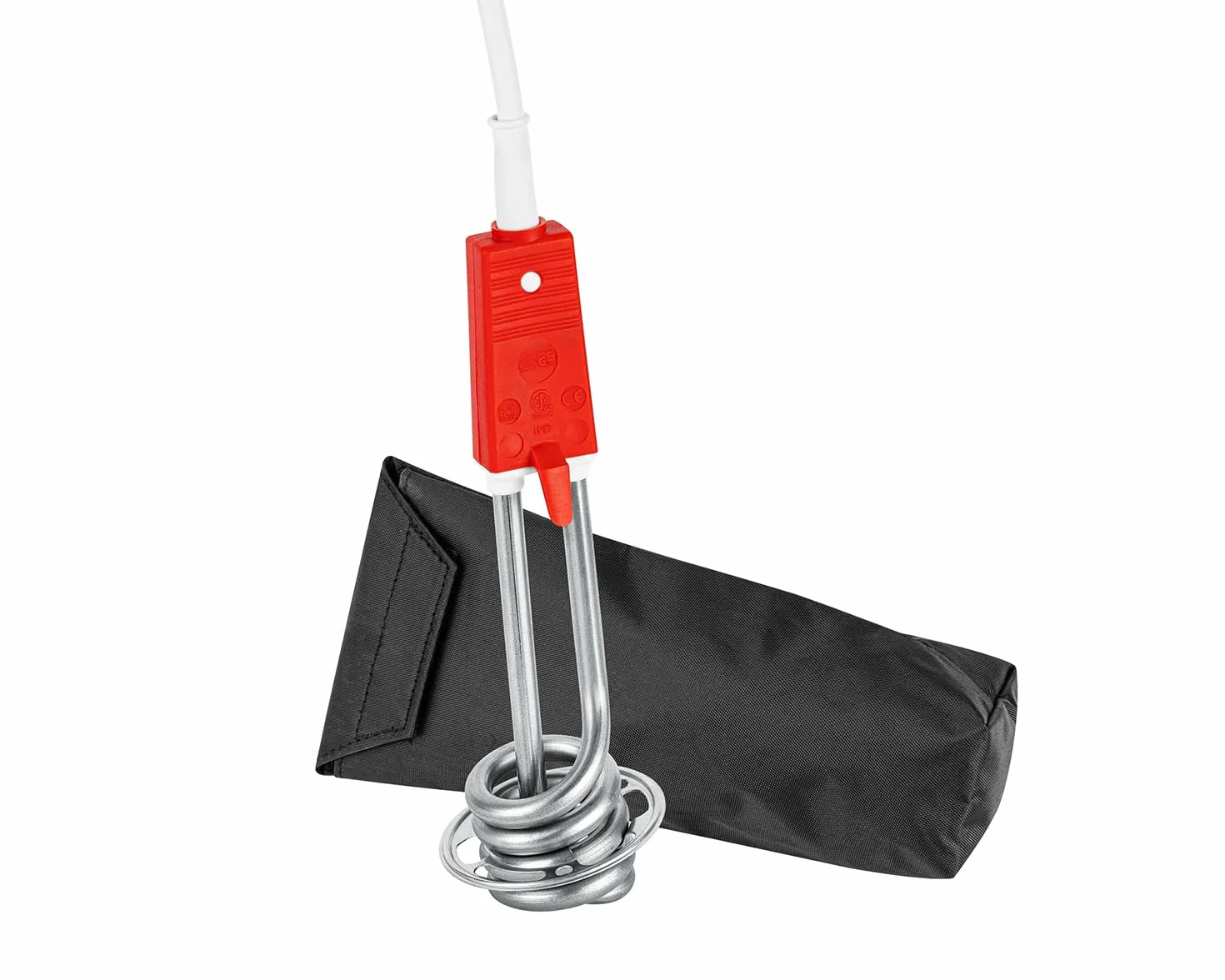 ROMMELSBACHER Grzałka podróżna RT 350 - izolowany termicznie uchwyt, zabezpieczenie przed przegrzaniem, 350 W, etui (kolor zmienny), stal nierdzewna