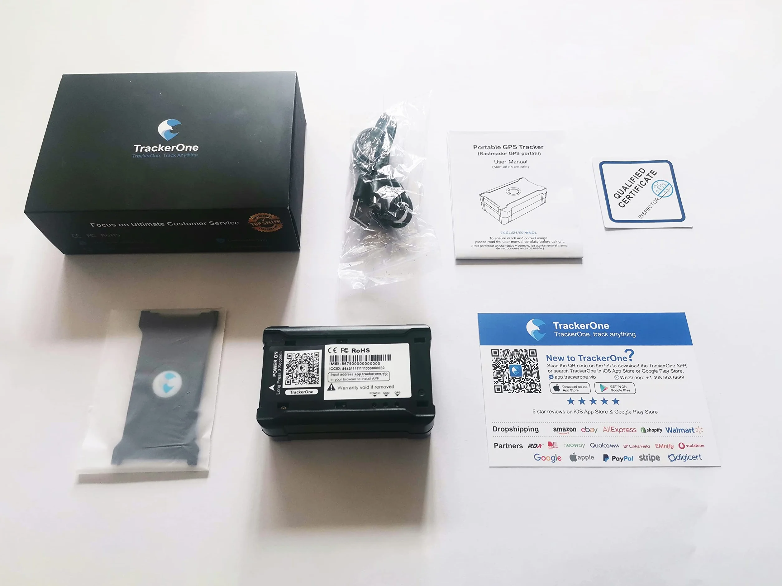 WanWayTech GPS Tracker,Real Time Tracking, Asset GPS Tracker,Rechargeable 6000mAh Battery Tracking for Car Rental, Loan Vehicles, Fleet Management Industries