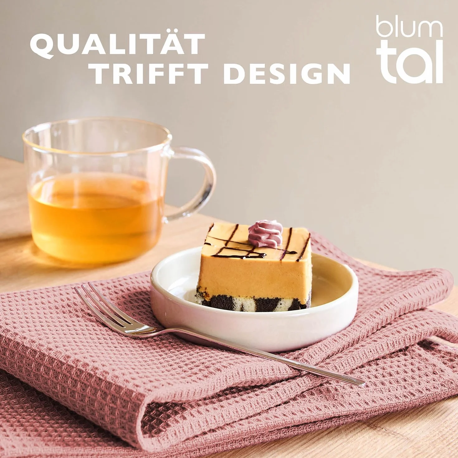 Ścierki kuchenne Blumtal 50x70 cm 100% bawełna zestaw 4 szt. szare