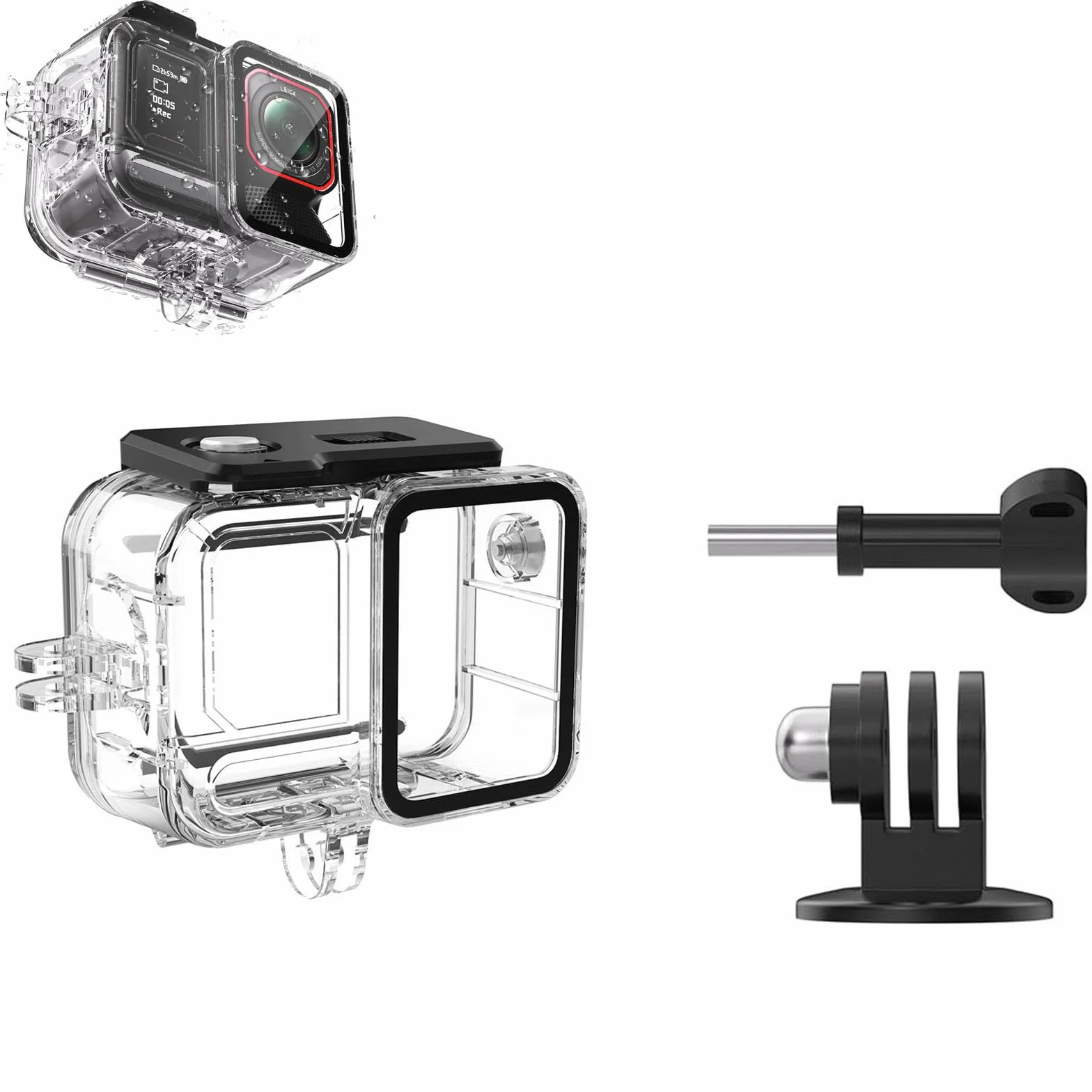 Wodoodporna obudowa 45 m do aparatu sportowego Insta360 ACE Pro 2 obudowa do nurkowania podwodna obudowa ochronna pokrowiec na strzelanie poziome i pionowe nurkowanie powłoka klatka