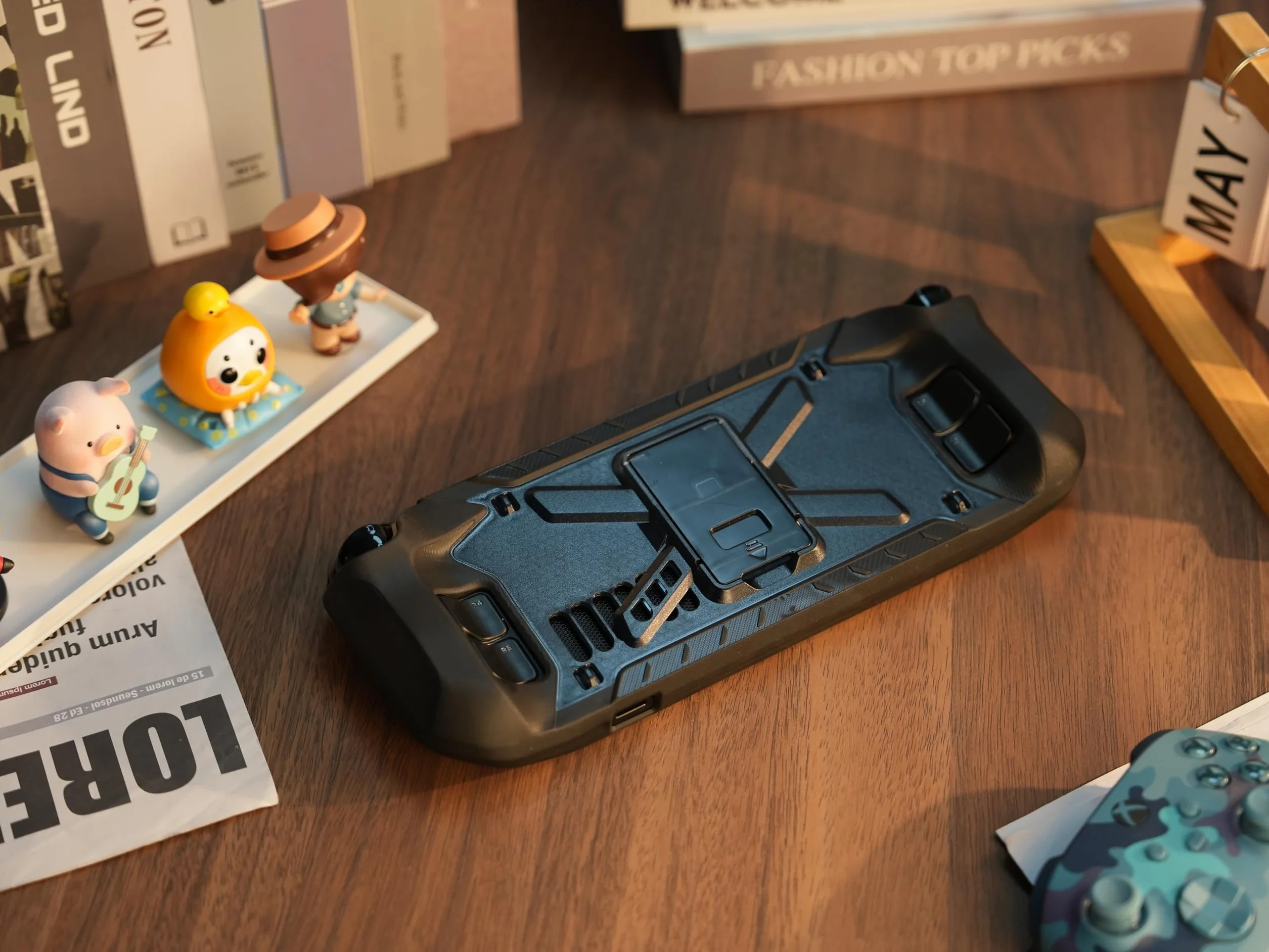 Miimall Etui kompatybilne z Steam i Deck, ochronne dla Steam Deck OLED, ze stojakiem i paskiem na ramię, miękki silikon, odporne na wstrząsy, ultracienkie, antypoślizgowe