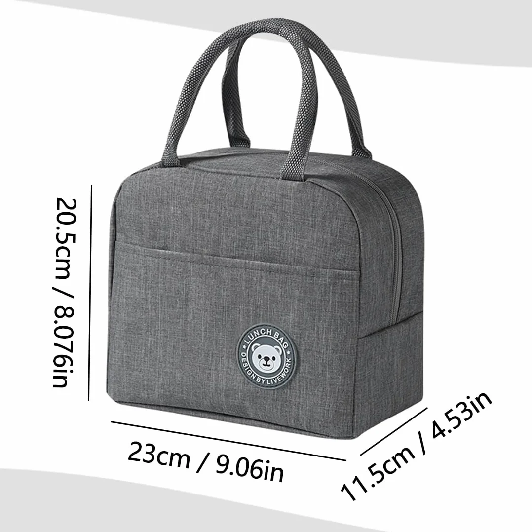 Generisch SHSMPXOY torba chłodząca, mała, 6 l, izolowana torba na lunch z podszewką foliową, mini torba chłodząca z izolowaną folią aluminiową, torba na lunch, przenośna torba chłodząca do szkoły