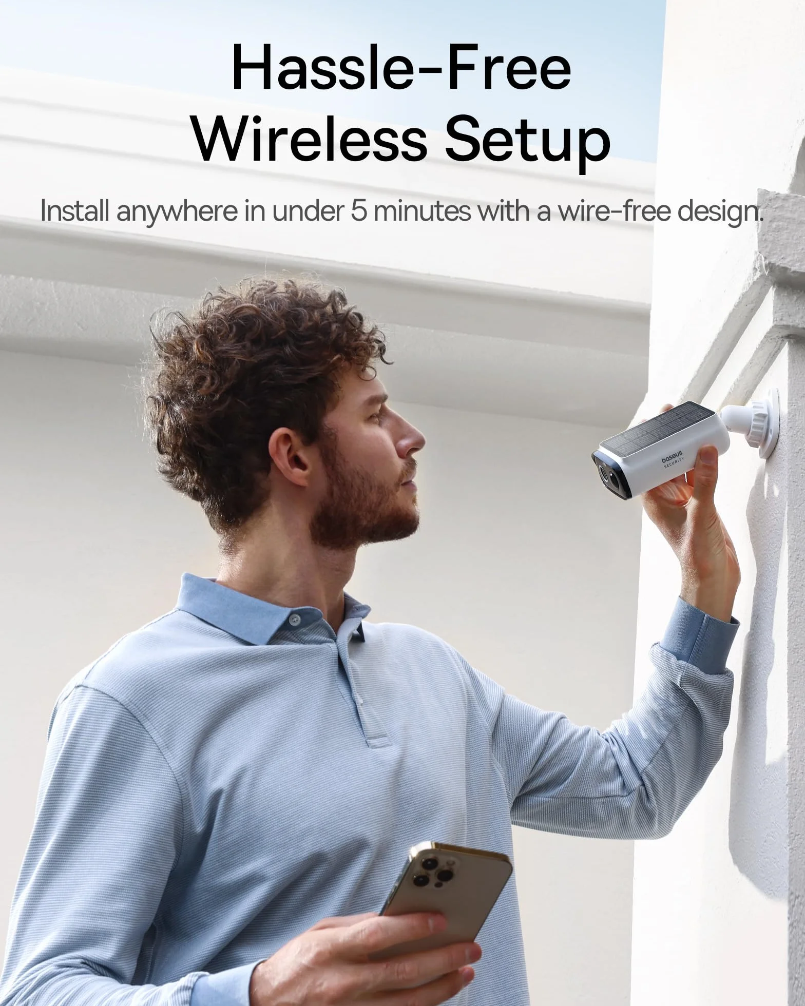 Baseus Security S1 Lite Solocam kamera do monitoringu, zewnętrzna, bateria solarna, WLAN, odporna na warunki atmosferyczne IP67, bezprzewodowa kamera monitorująca do użytku na zewnątrz, 2K 135°