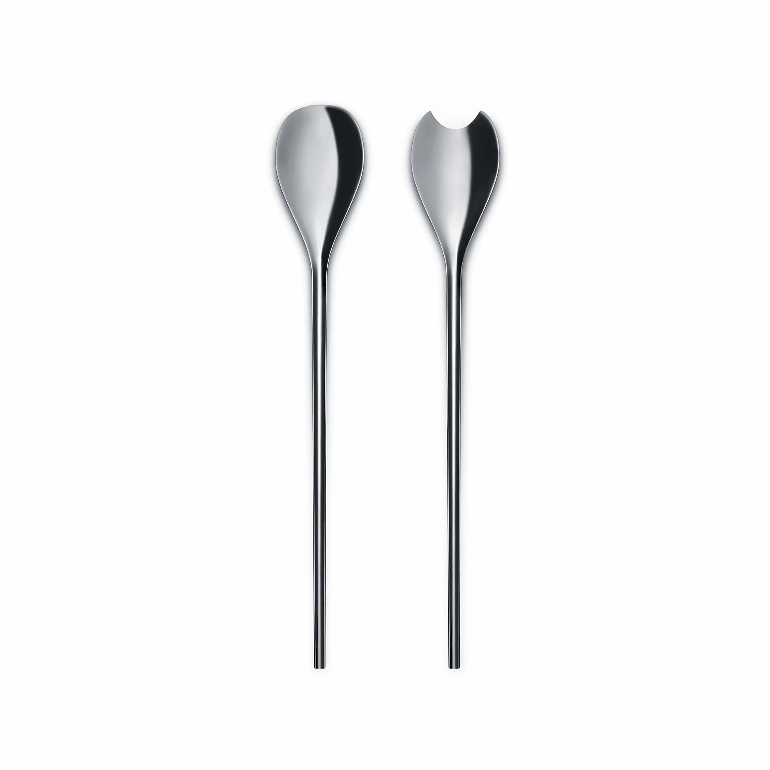 Alessi Sztućce do sałatek stal nierdzewna srebrne 17 x 9,6 x 19,5 cm 2 sztuki