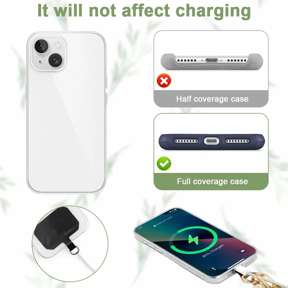 flintronic Uniwersalna smycz na telefon z nadrukiem, szeroki pasek na telefon z naszywkami, regulowana smycz na telefon crossbody, pasek do torby crossbody kompatybilna z większością telefonów