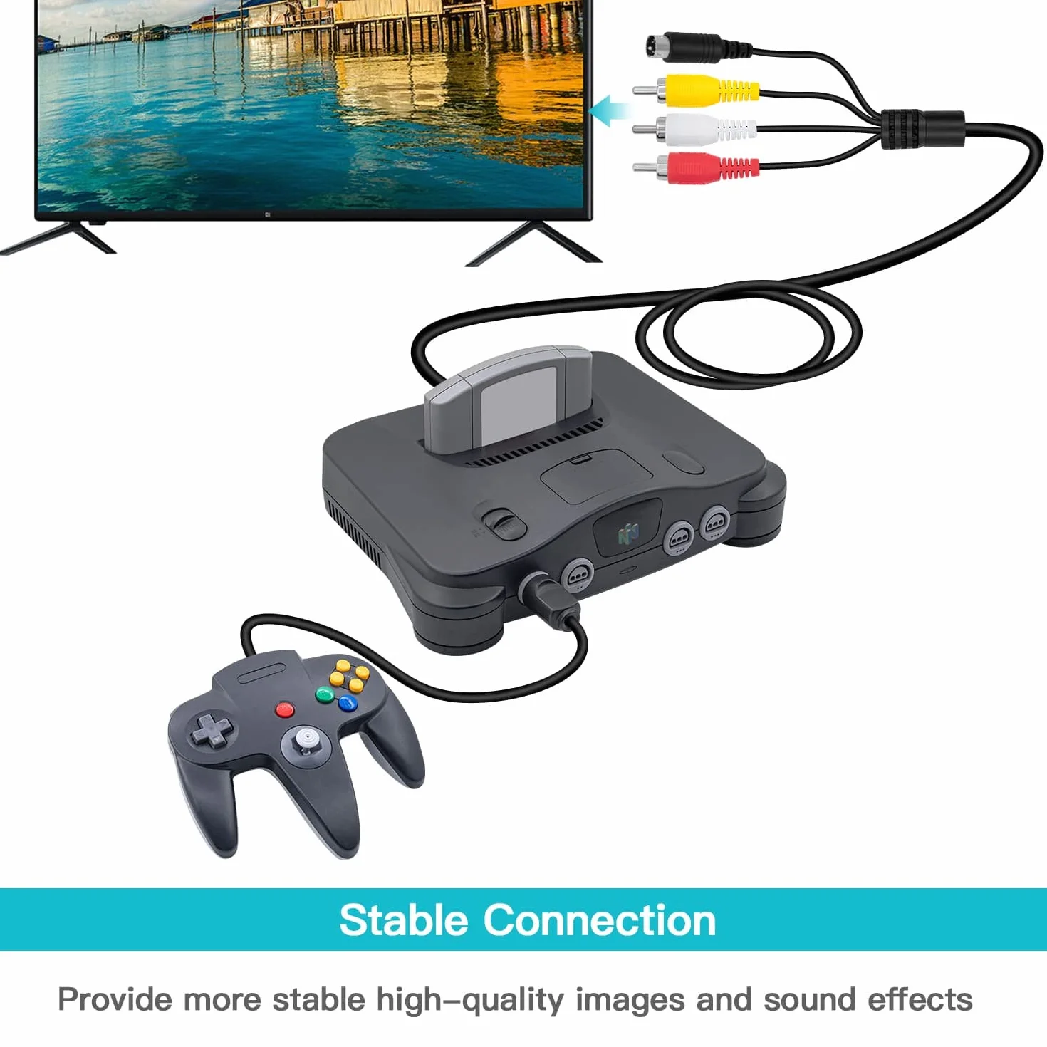 Gam3Gear S Video Kabel AV Wideo Kabel Audio dla Nintendo SNES N64 Gamecube PAL