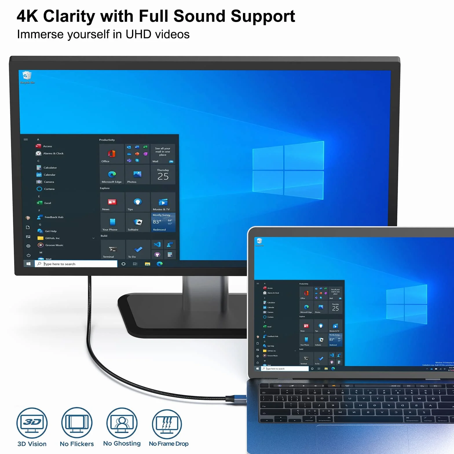 BENFEI 2-pakowy kabel USB-C do DisplayPort o długości 6 stóp (8K@60Hz 4K@144 Hz), kabel USB typu C do DisplayPort [kompatybilny z Thunderbolt 3/4/5] z iPhonem 15, MacBookiem Pro 2023, iPadem Pro, S23