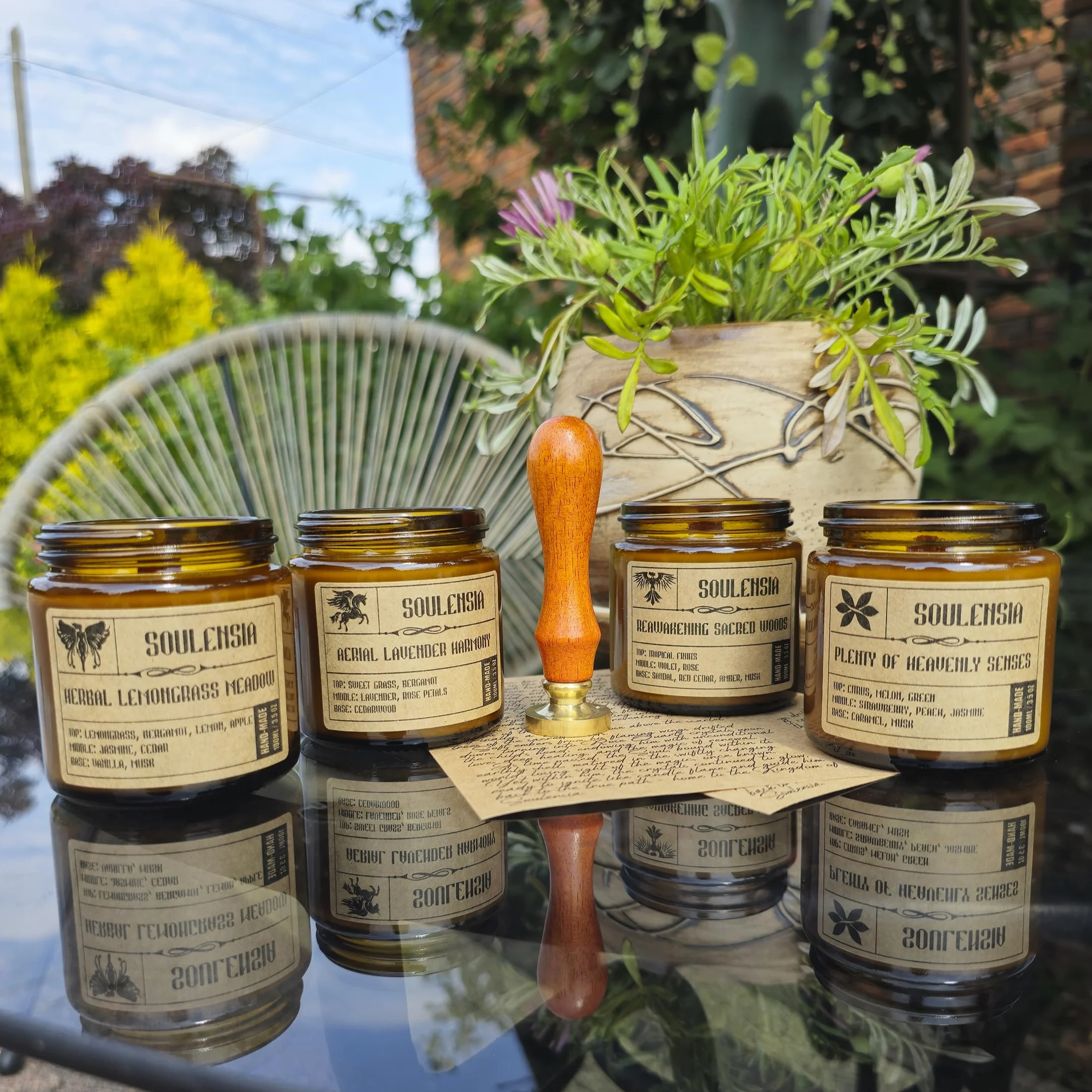 Zestaw świec zapachowych sojowych w słoiku 4x100 ml naturalny wosk handmade do aromaterapii
