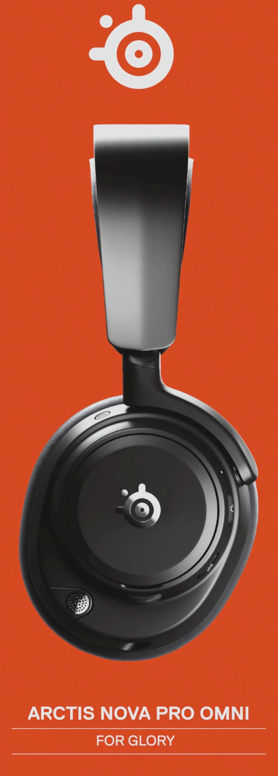 SteelSeries Arctis Nova Pro Omni – Bezprzewodowy dźwięk Hi‑Res, 96kHz/24bit, ANC, mikrofon ClearCast Pro, redukcja szumów AI, aplikacja mobilna, Mix 2,4GHz + BT, OmniPlay PC+PlayStation+Xbox – Grafit