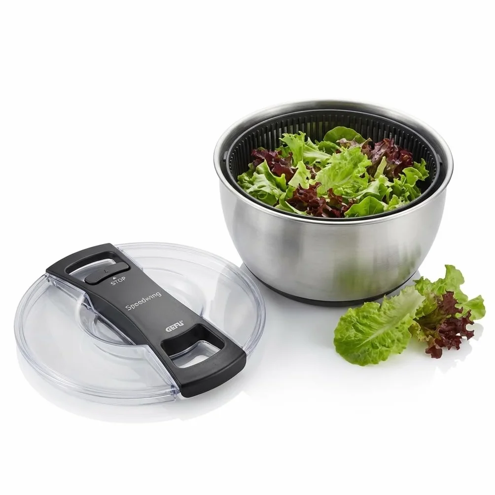 Gefu 28160 Speedwing Salad Spinner, plastik, srebrny