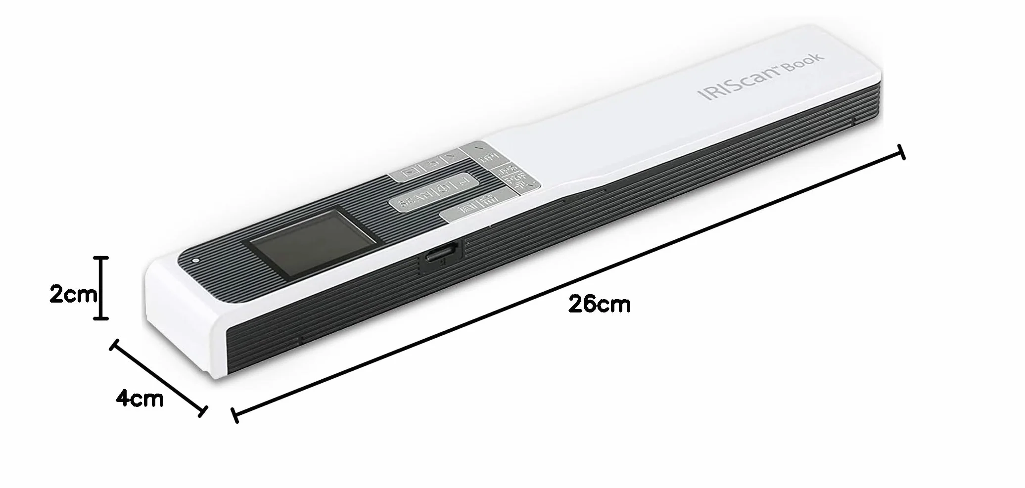 IRIScan Mobilny skaner książkowy z akumulatorem: 12 PPM skaner dokumentów, darmowy edytor PDF, mini skan do Word, PDF, XLS, karty SD, skaner ręczny przez USB, WinMac