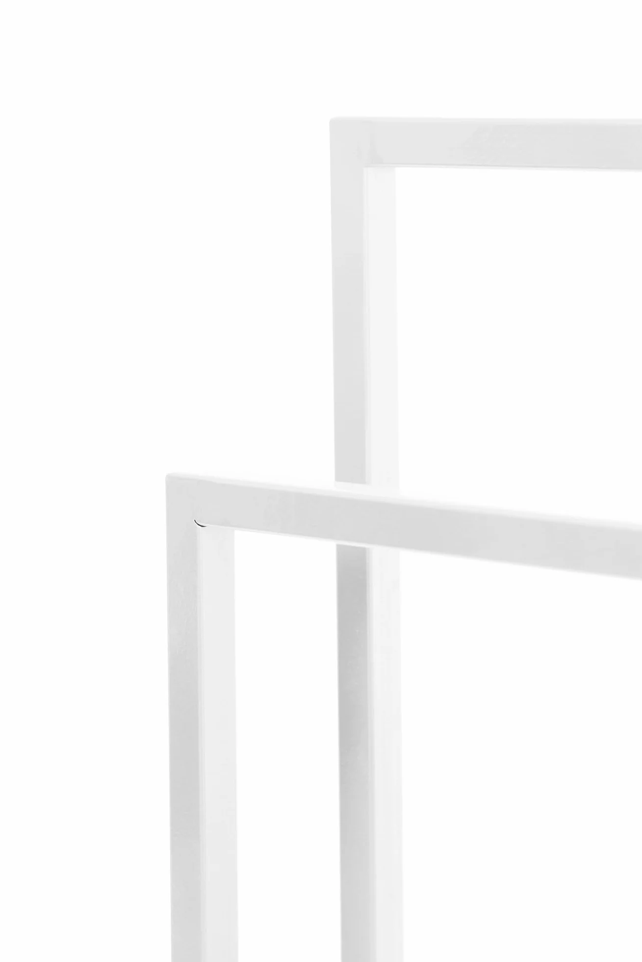 Wolnostojący Wieszak na Ręczniki - szer. x gł. x wys. 45x21x86cm - Wykonany z Metalu, z Podkładkami Antypoślizgowymi, Stabilny, Produkt UE, bez Montażu - VIVO - 2 pręty - Biały