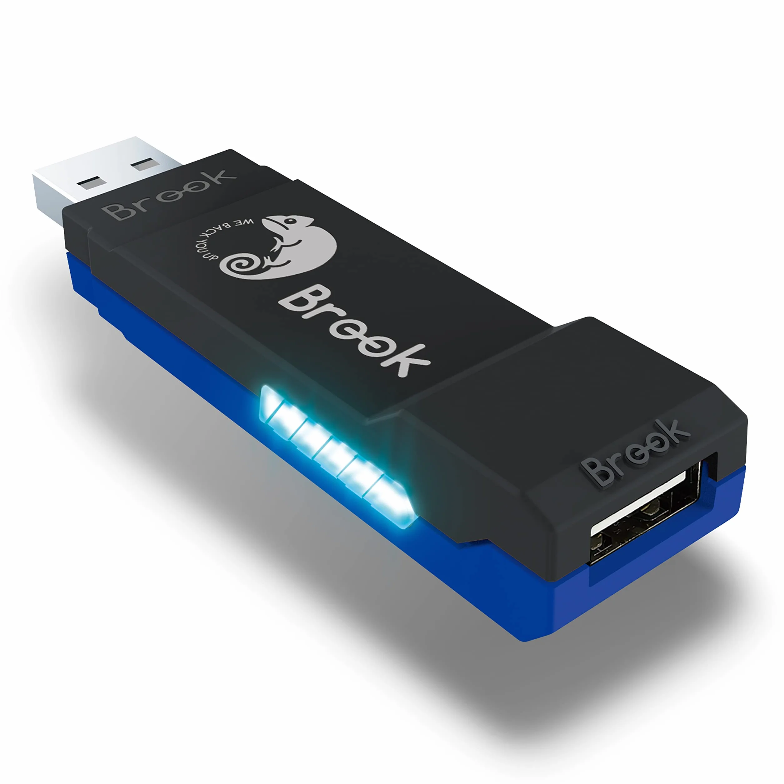 Brook Konwerter Wingman XE 2, dwa w jednym, bezprzewodowy adapter kontrolera do PS, konsol przełączników i komputera, obsługuje regulowane turbo, niebieski