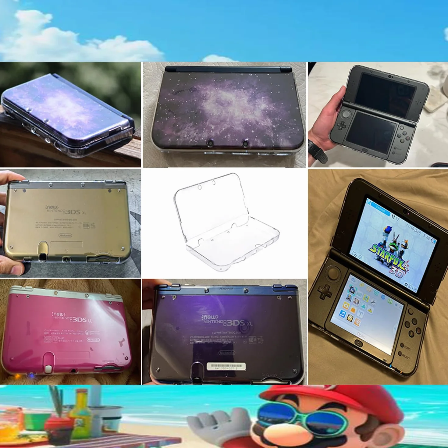 Nowe etui 3DS XL - Ultra przezroczysty kryształ przezroczysta twarda obudowa ochronna pokrowiec skórka do nowego Nintendo 3DS XL LL 2015 - [nowa zmodyfikowana konstrukcja bez zawiasów]