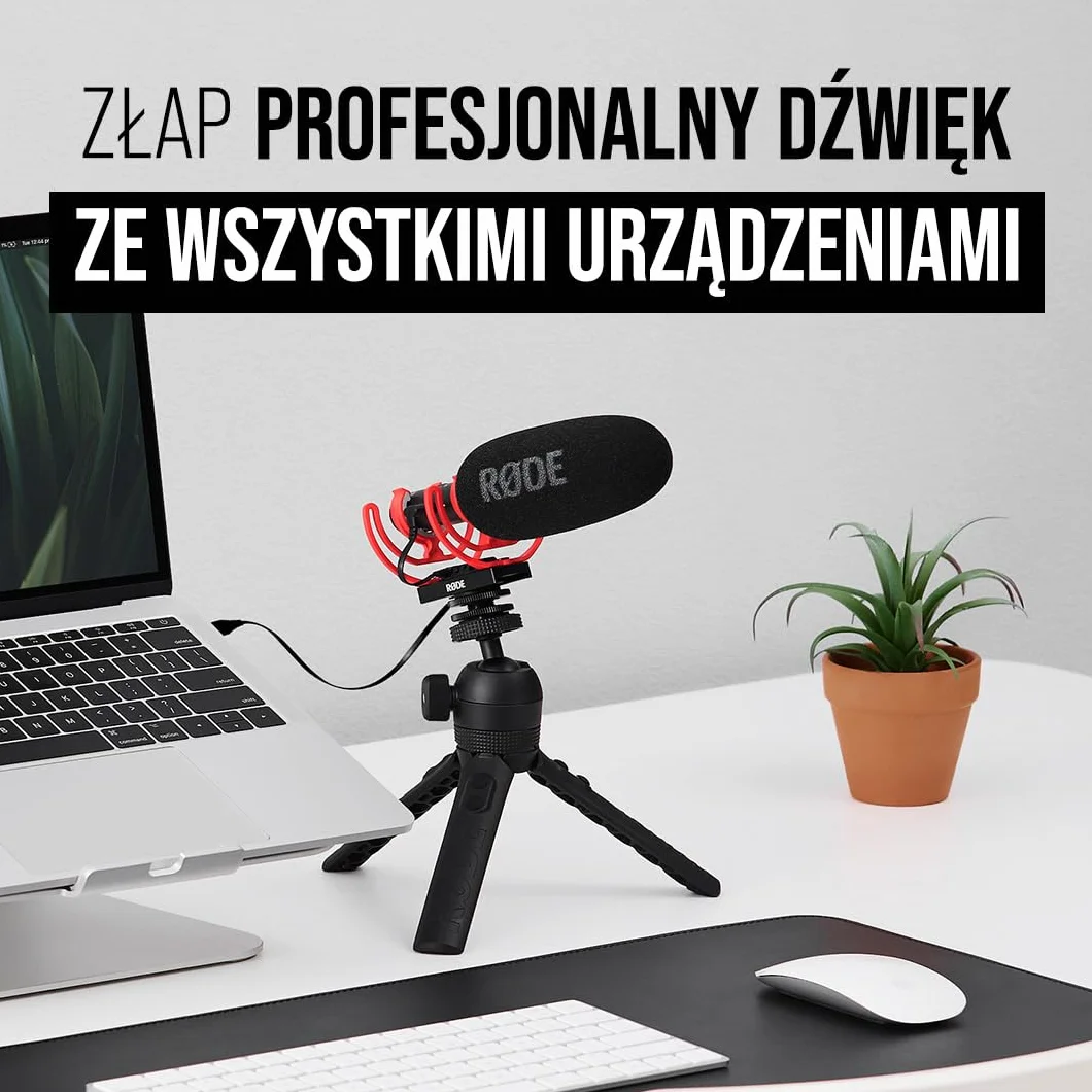 RØDE Microphones VideoMic NTG Mikrofon do Kamery, Czarny/Czerwony