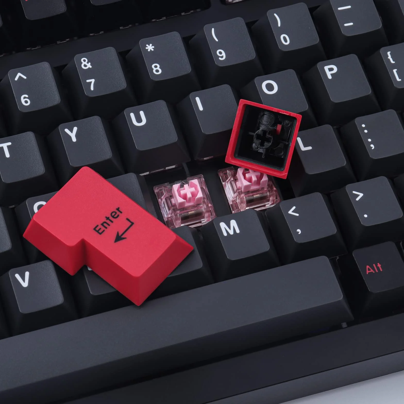 Nasadki klawiszowe Evil Dolch Double Shot, 170 klawiszy, profil Cherry, ABS, nasadki na klawisze do przełączników MX, układ ISO/ANSI, klawiatura mechaniczna