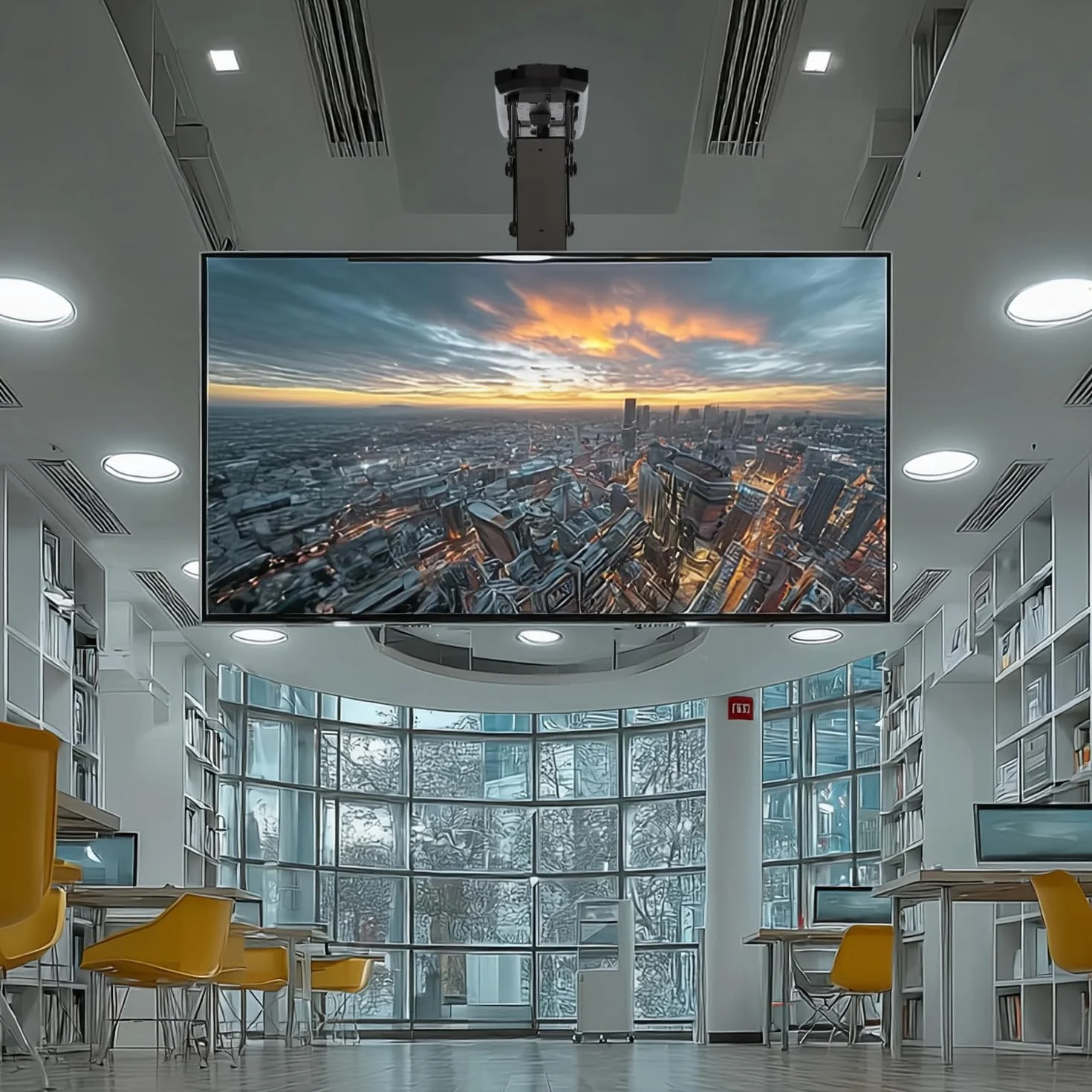 Maclean MC-880 Profesjonalny Elektryczny Pochylany Uchwyt TV 32-70" na Sufit, Uniwersalny Sufitowy uchwyt Regulowany o Obciążeniu do 35 kg z Pilotem Zdalnego Sterowania, Max VESA 600x400