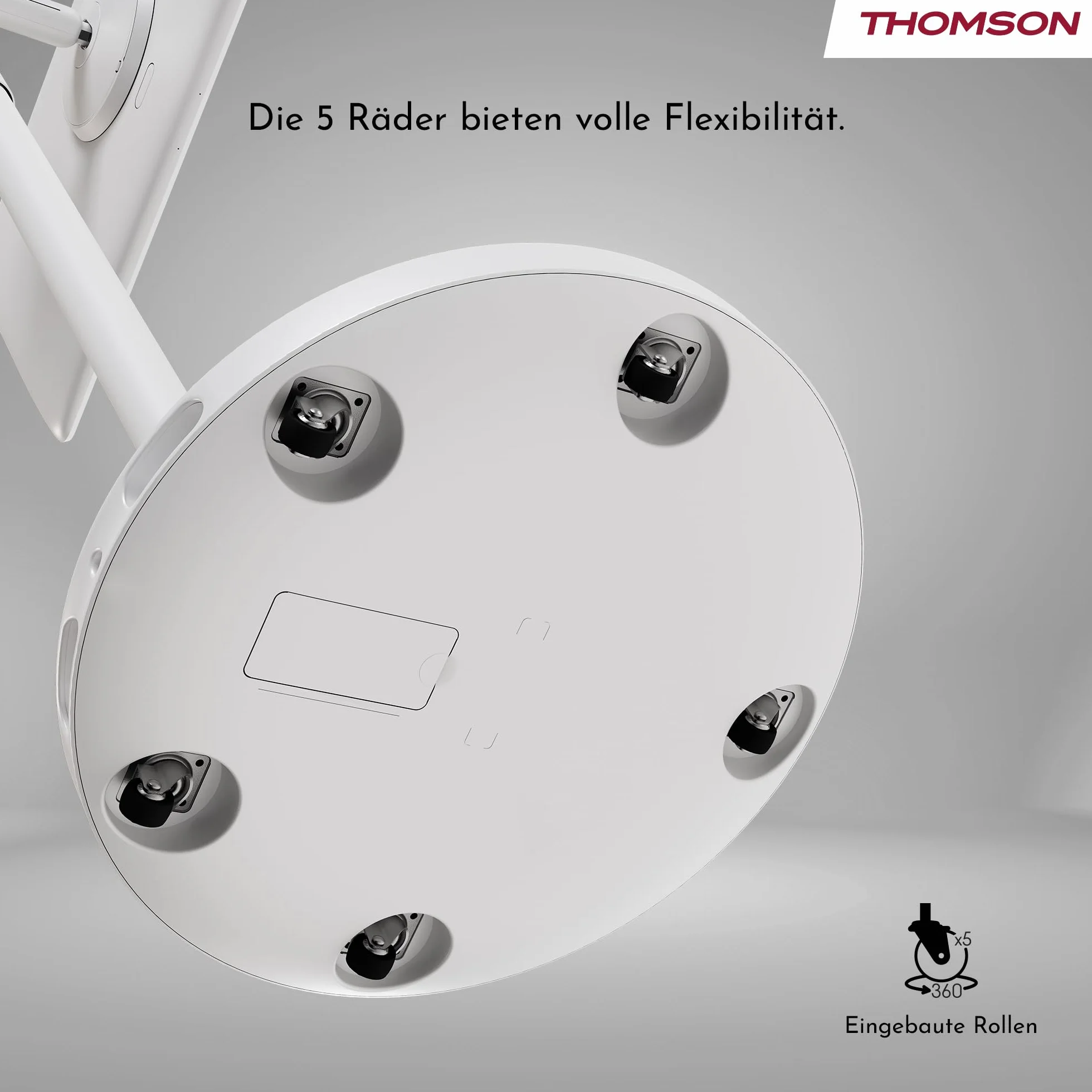 Thomson Go Plus Pro 27-calowy (69 cm) Inteligentny Ekran Dotykowy FHD, Android, Sterowanie Głosowe, Hotspot, Kamera 5MP, Subwoofer, WiFi 6, Bluetooth, 4 Godziny Baterii, Przenośny Stojak - 27FE7M45