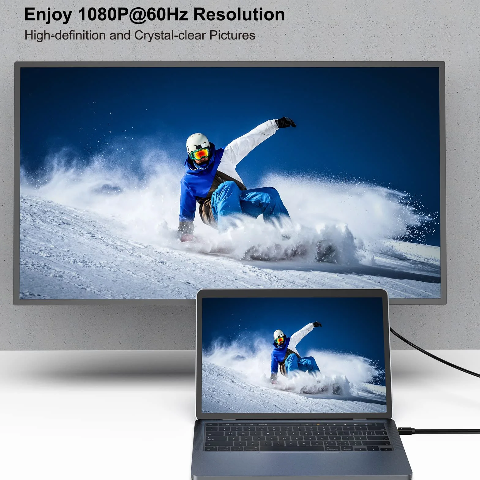 BENFEI Kabel Mini DisplayPort na VGA, pozłacany przewód 1,8 m Thunderbolt na VGA, kompatybilny z MacBook Air 2010-2017, MacBook Pro 2010-2015, Mac Mini 2010-2014, Surface Pro 1/2/3/4