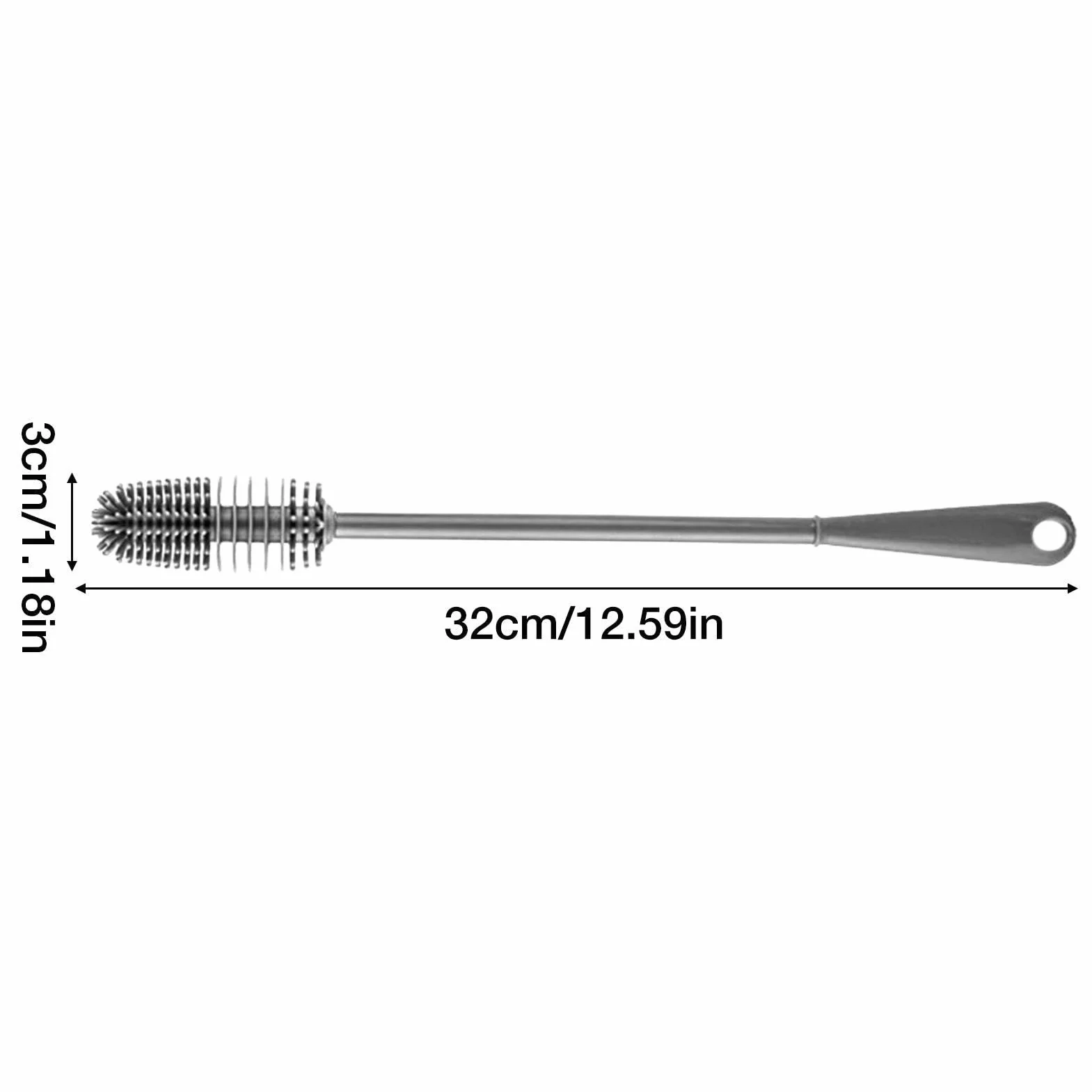 Silikonowa szczotka do butelek, narzędzie do czyszczenia dla dzieci, długi uchwyt, akcesoria do szorowania wodą, izolowane butelki, 30 cm, codzienna rutyna, dla pewności siebie, komfortu, organizacji