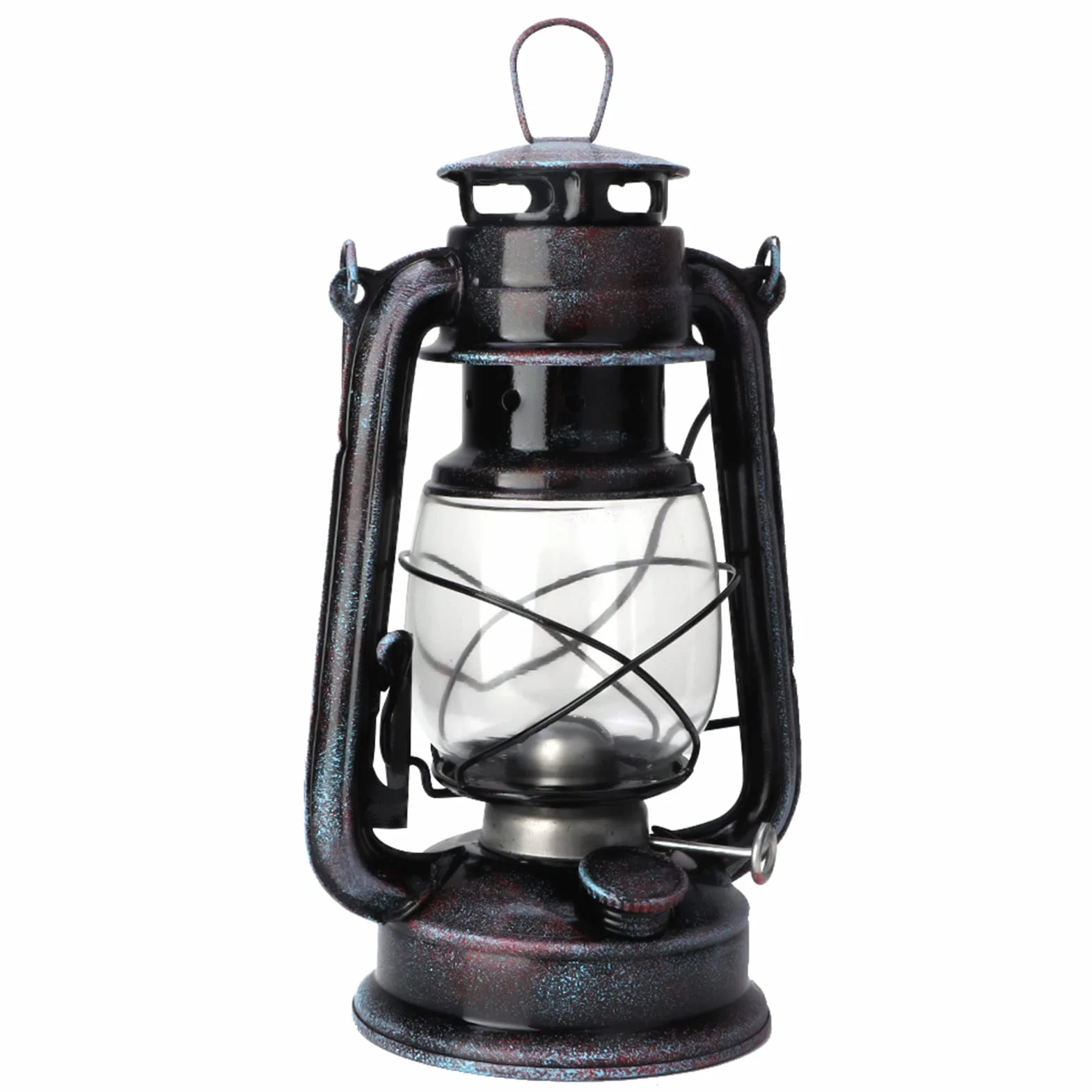 Klasyczna lampa naftowa 24 cm do kempingu, czarny Retro