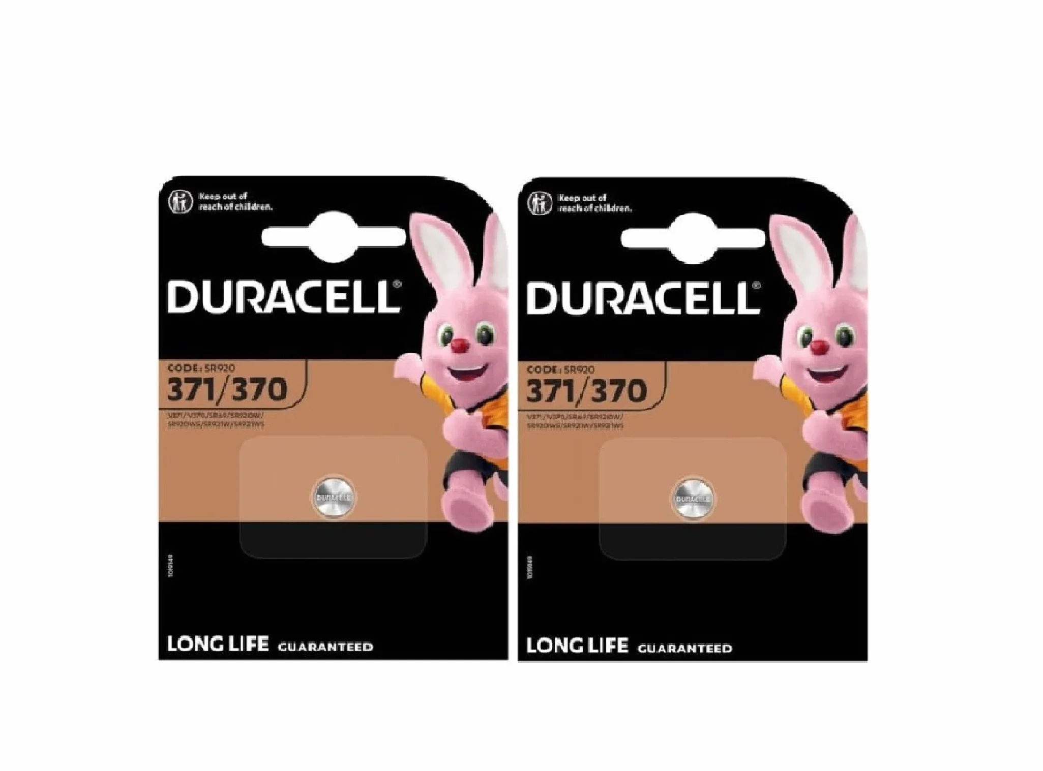 2 x Duracell 371/370 SR920 z tlenkiem srebra (2 blistry po 1 baterię), 2 baterie