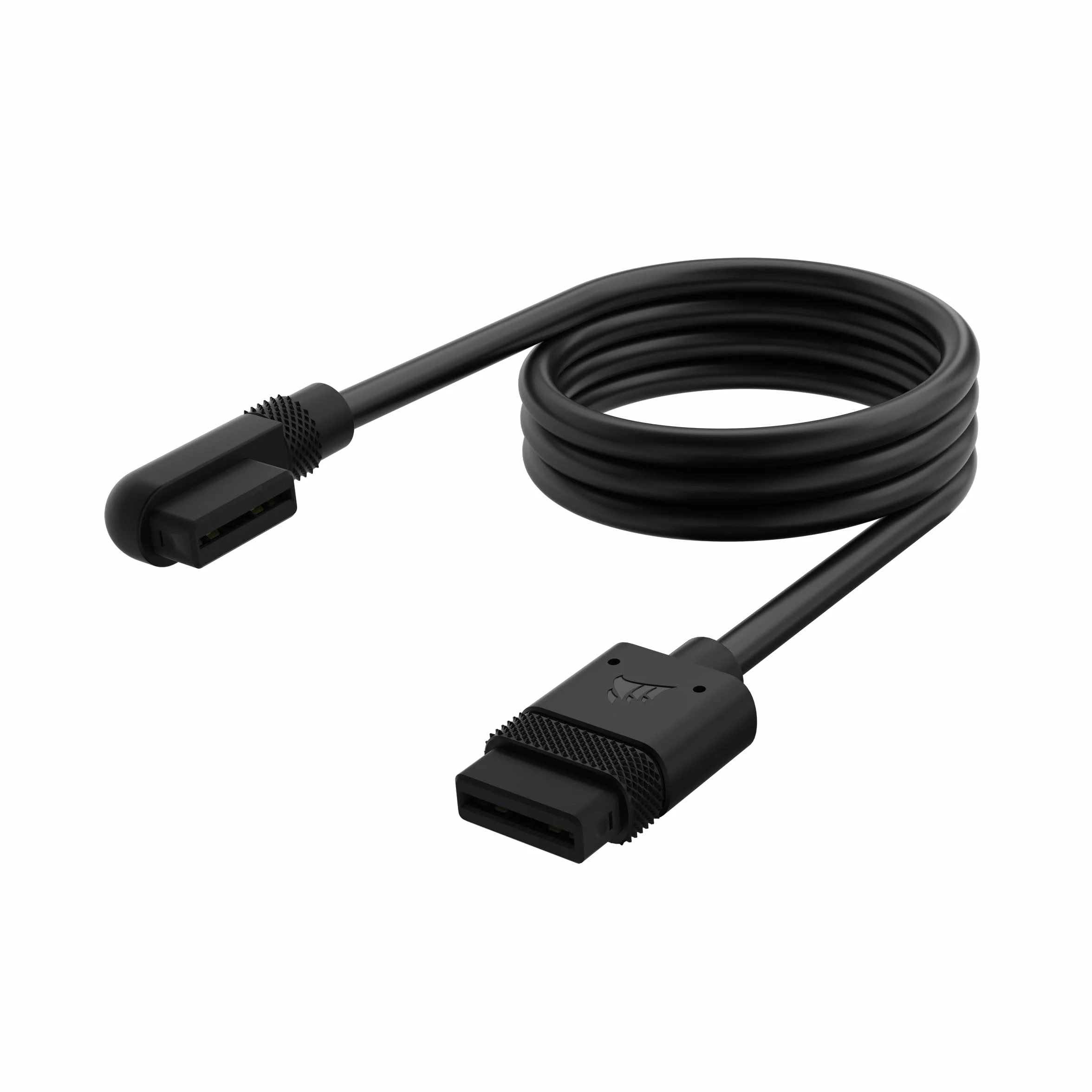 CORSAIR iCUE LINK Wąski Kabel - 600 mm Prosty/Wąski 90° - Czarny