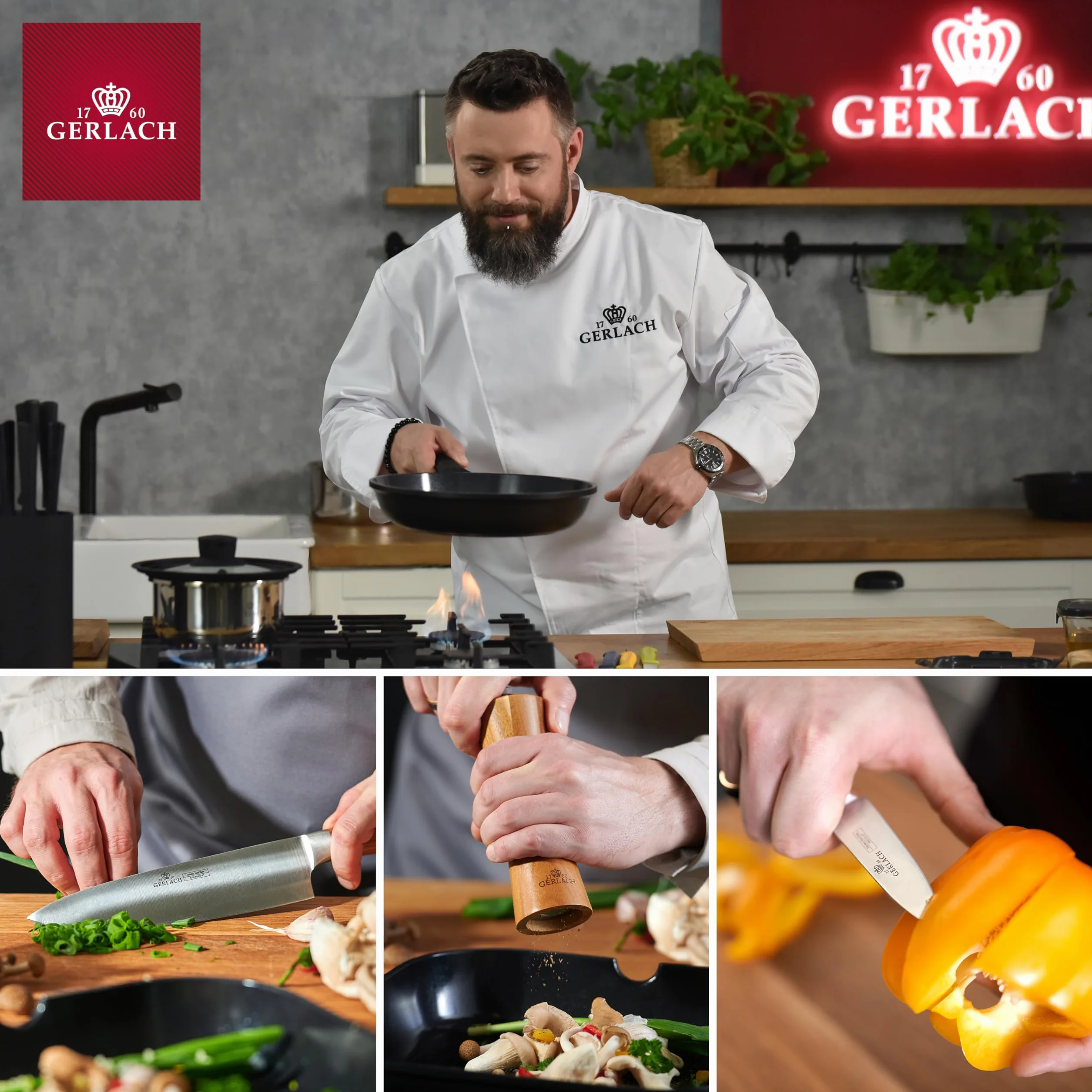 Gerlach 1760 Zestaw 6 Szklanek Flow 450 ml Przezroczyste