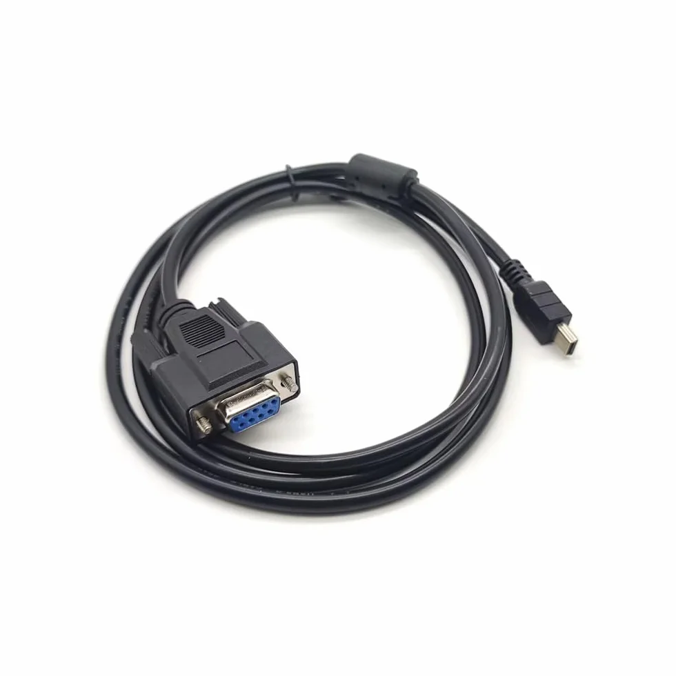 Elecbee Mini USB na RS232 adapter szeregowy, gniazdo RS232 DB9, kabel konwertera, połączenie kabli między urządzeniami, 1 metr