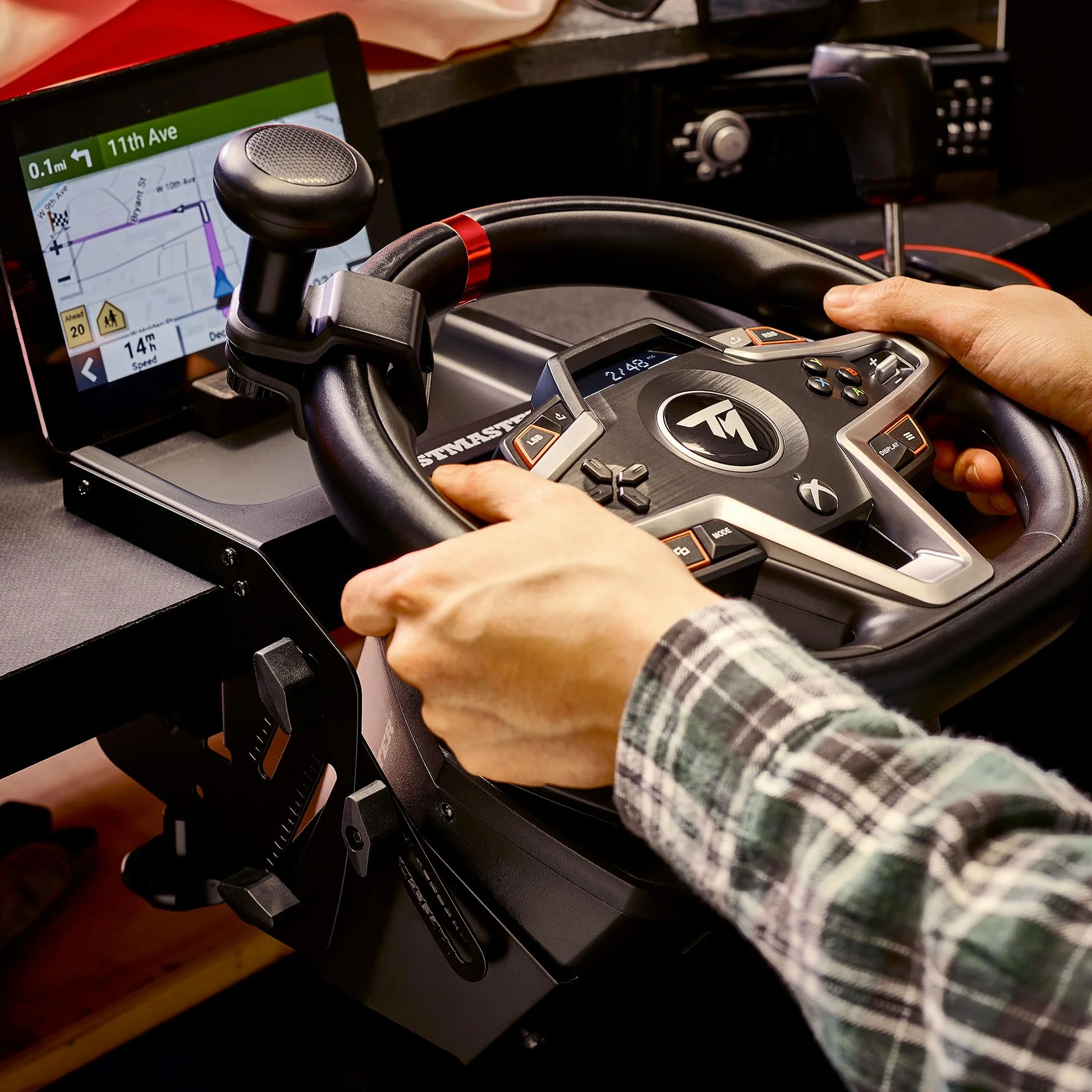 Thrustmaster SimTask Zestaw Kierowniczy - Precyzyjna kierownica z zaawansowanymi funkcjami sterowania dla PC