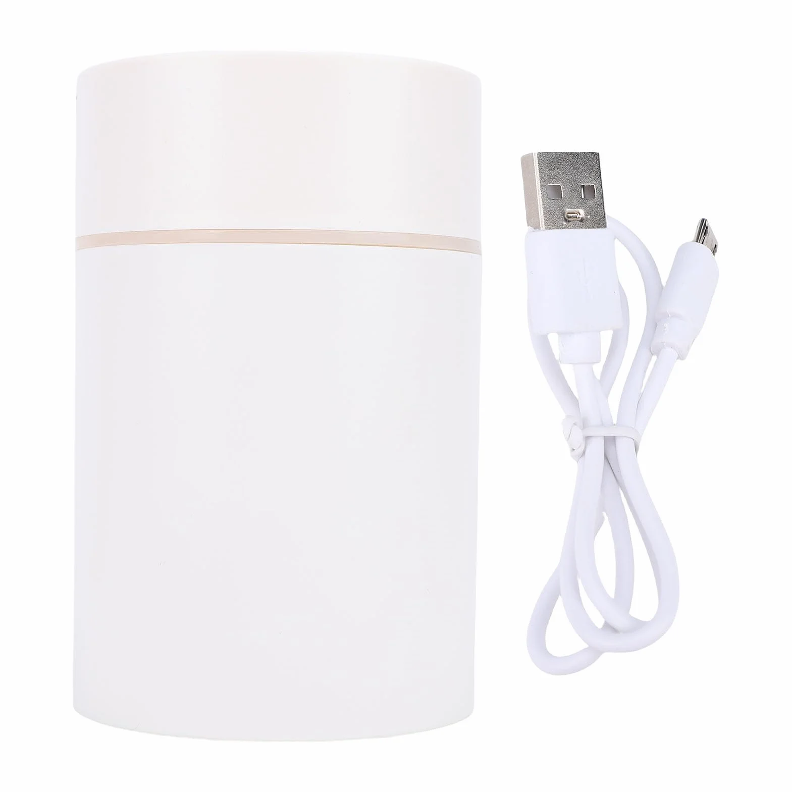Cryfokt Nawilżacz Zasilany Przez USB o Pojemności 300 Ml, ze światłem, Dwoma Trybami Natrysku, Kompaktowy Nawilżacz USB do Samochodu Biurowego w Sypialni (WHITE)