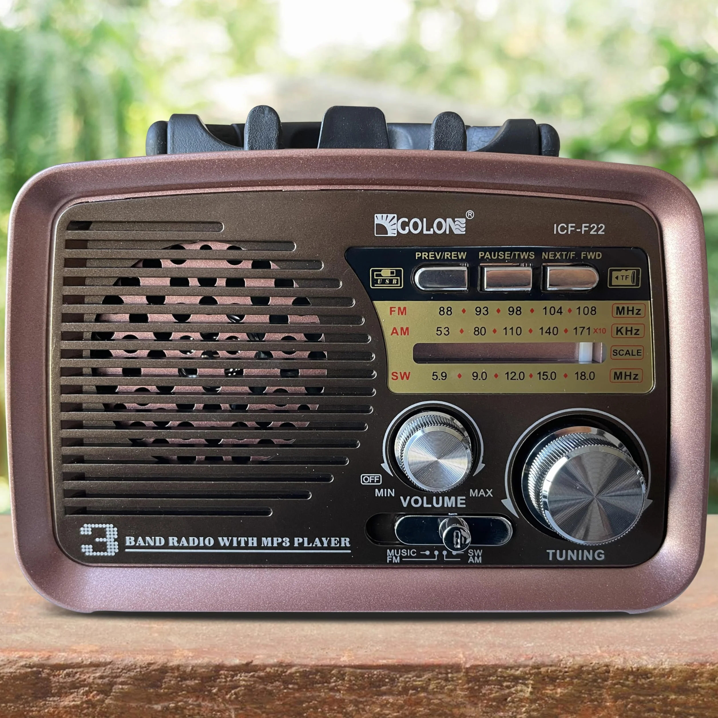 Retoo Radio Bluetooth FM retro nostalgiczne radio walizkowe o wyglądzie drewna, w stylu vintage, kompaktowe urządzenie obsługuje karty SD USB, proste radio kuchenne do biura, domu, seniorów