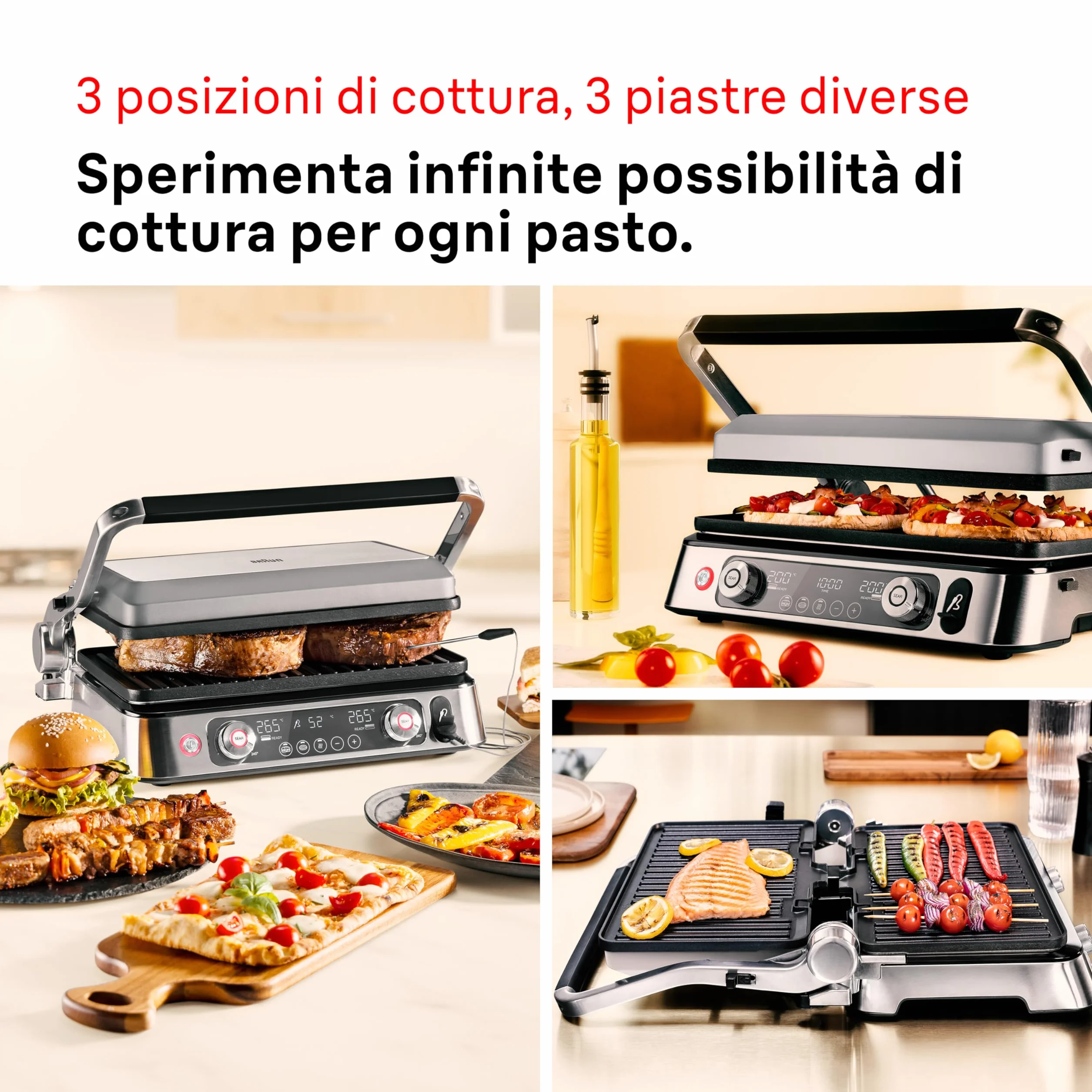 Braun MultiGrill 9 Pro CG 9160 grill elektryczny 2200 W czarny stal nierdzewna