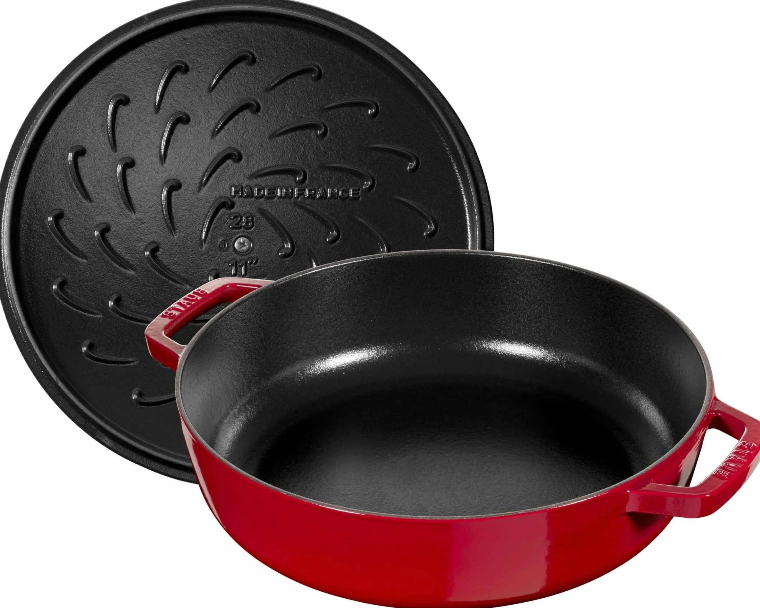 STAUB Gusseisen Bräter, rund 28 cm, 3,7 L, Kirschrot