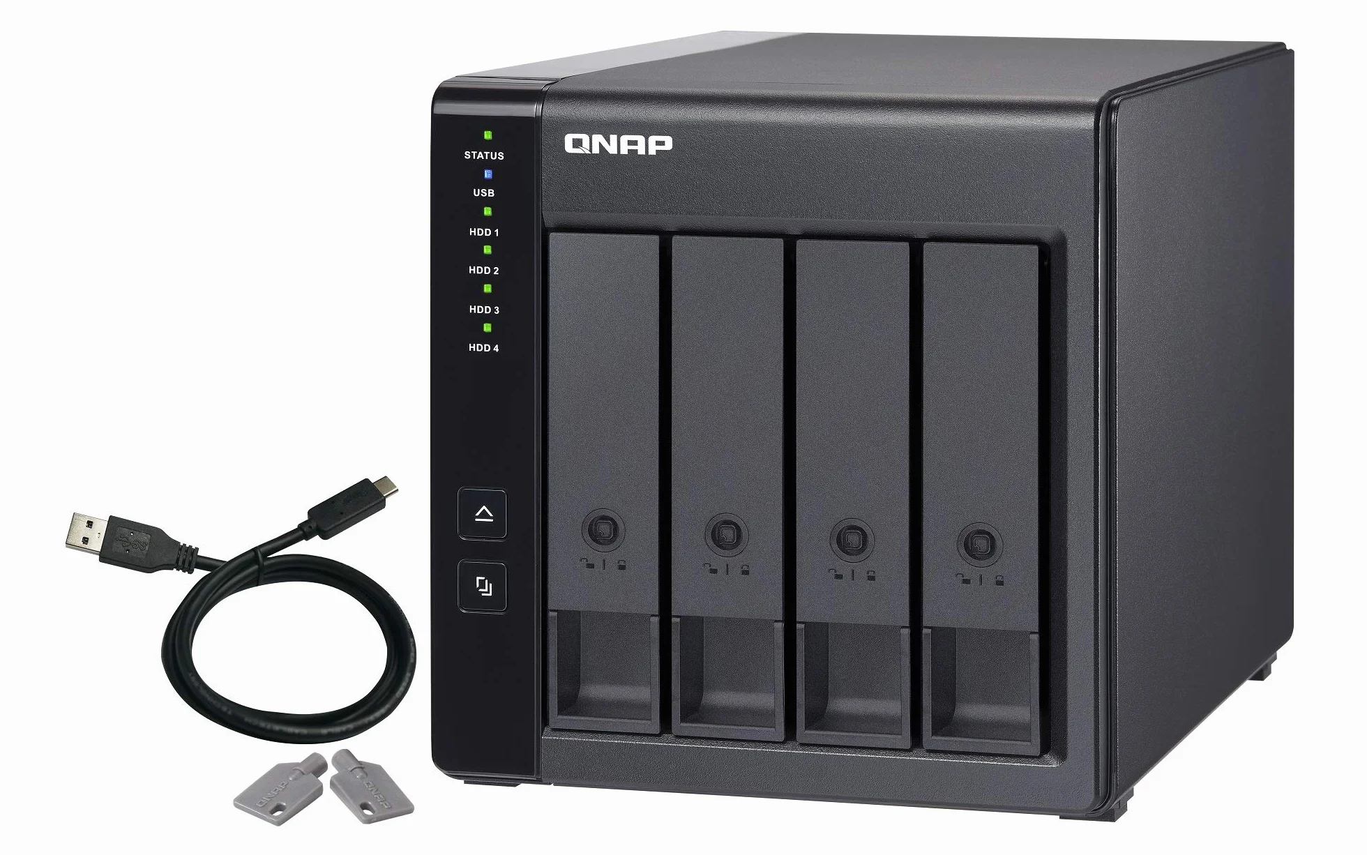 QNAP TR-004 4 Bay Desktop NAS Expansion - Optional Use as a Direct-Attached Storage Device