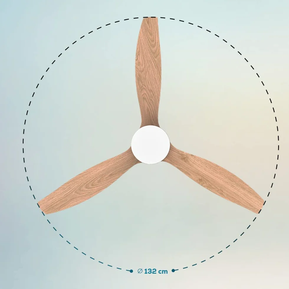 Cecotec EnergySilence Aero 5600 Steel Aqua Connected wentylator sufitowy ze światłem i Wi-Fi 40W 52" IP44