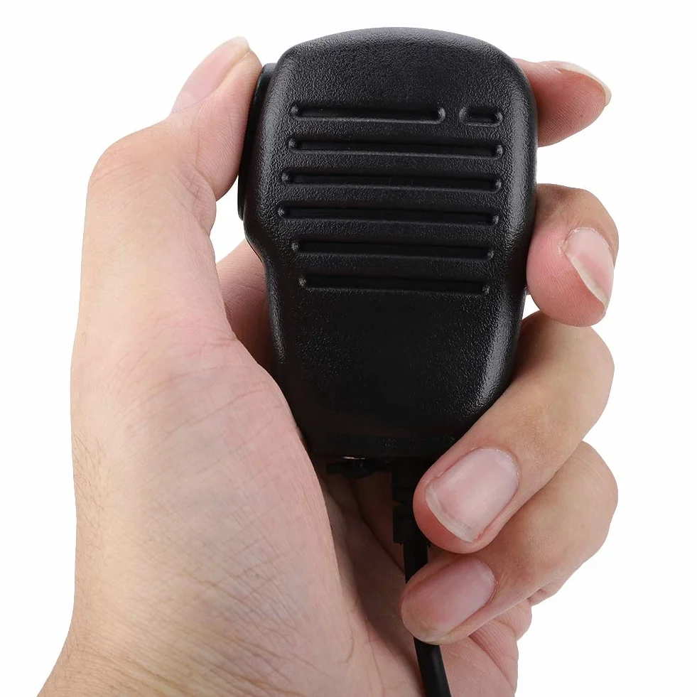 Mikrofon do głośnika Walkie Talkie, wodoodporny 2-pinowy mini PTT ręczny ramię 2-drożny radiowy głośnik zewnętrzny mikrofon do UV5R 888S/Kenwood/TYT