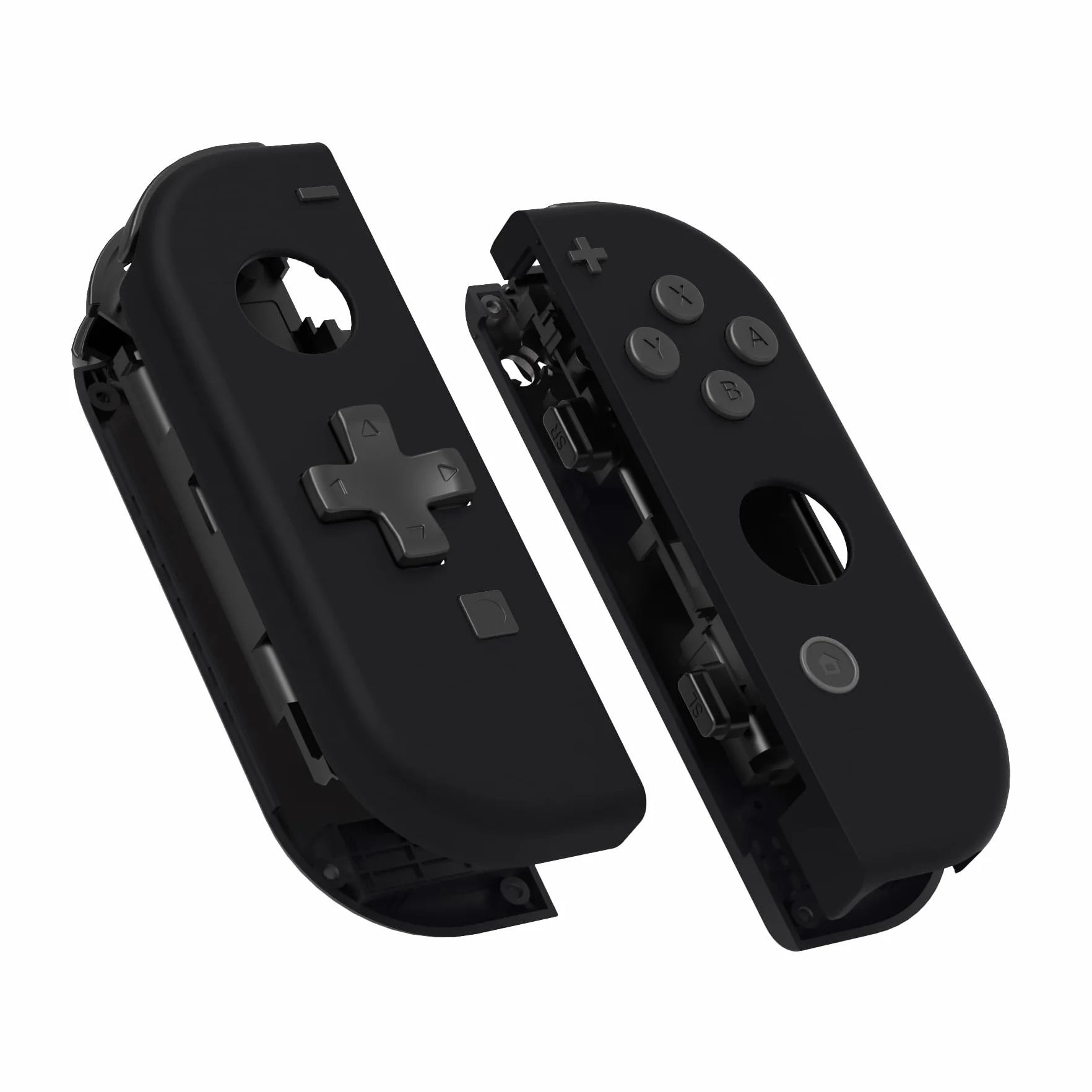 eXtremeRate Soft Touch Czarny Joycon (Wersja D-Pad) Handheld Controller Housing z Pełnymi Przyciskami, DIY Wymiana Shell Case dla Nintendo Switch & Switch OLED Model Joy-Con – Console Shell Nie Jest Dołączona