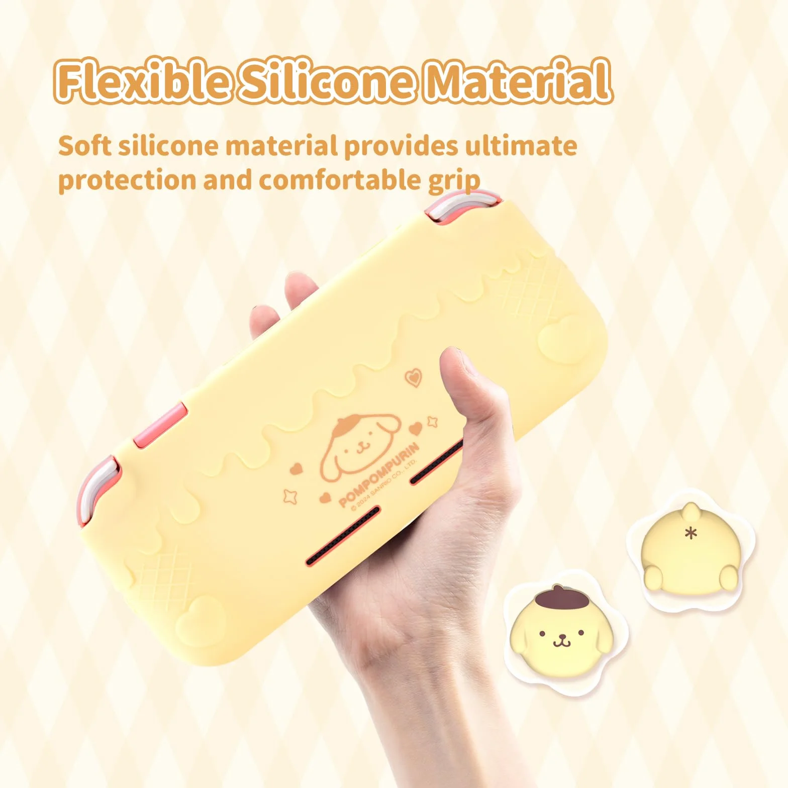 Kuitmor Etui Ochronne na Switch Lite, Silikonowa Osłona z 2 Pokrywkami na Gałki