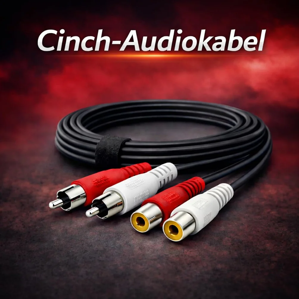 PerfectHD Kabel przedłużający cinch 5 m | kabel audio stereo | 2 x wtyczka na 2 x gniazdo | kabel cinch RCA, kabel przyłączeniowy, przedłużenie