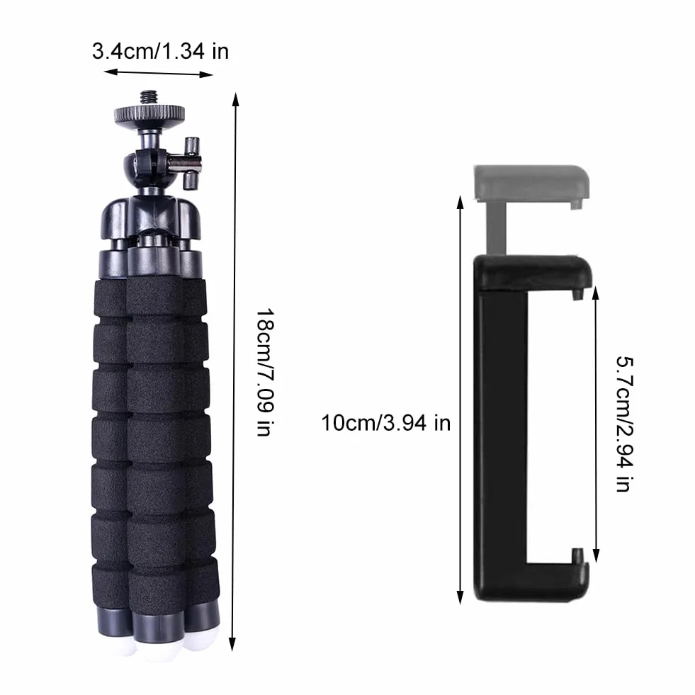 Stojak Trójnożny Na Telefon Komórkowy,Mini Statyw Podróżny,Elastyczny Statyw Z Uniwersalnym Klipsem,360° Uchwyt Na Telefon Tripod,Przenośny I Elastyczny Statyw,Uniwersalnego,Kiuiom