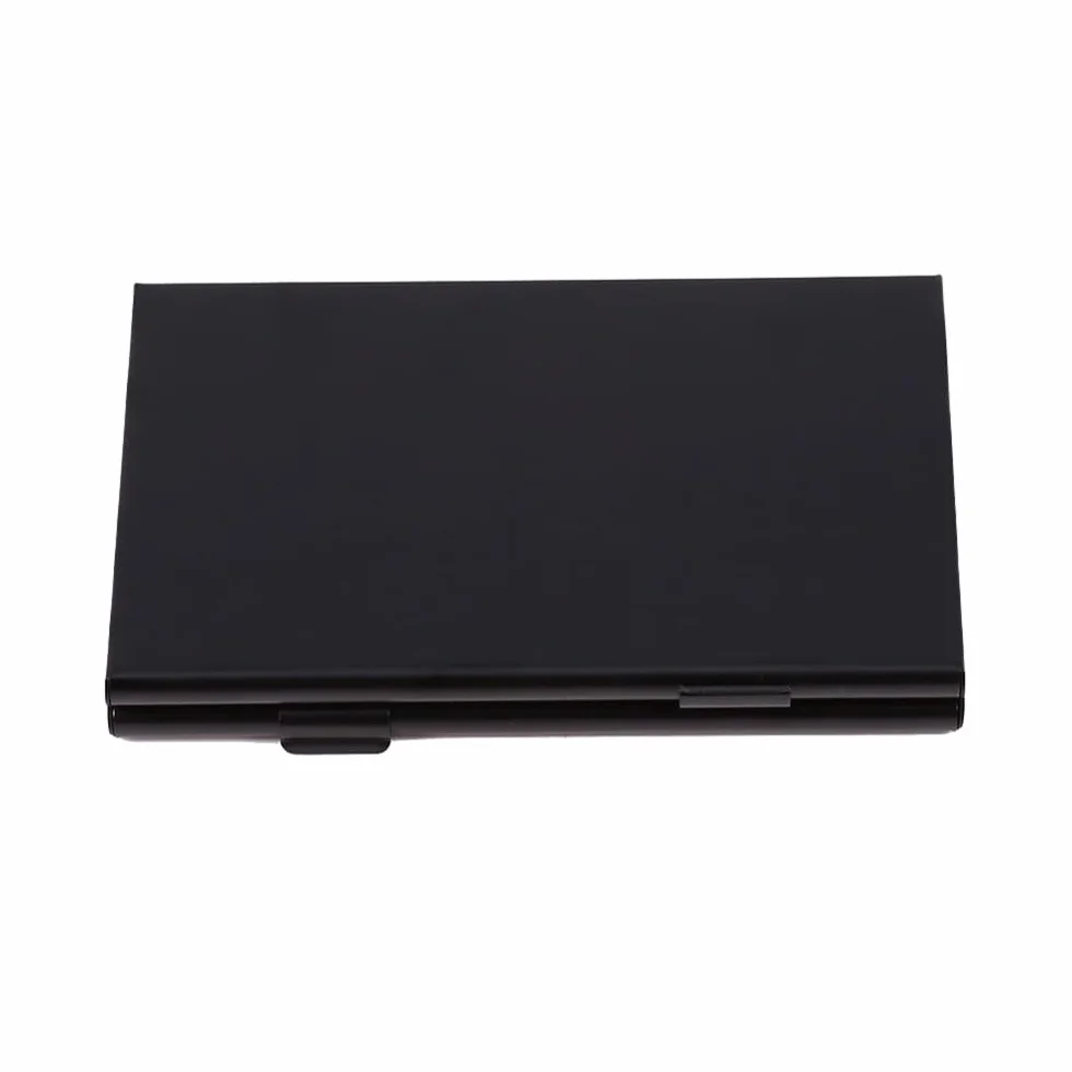 ZJchao Ochronne pudełko do przechowywania karty pamięci dla karty i karty TF stopu aluminium 9.3 x 6 x 1 cm (8szt TF & 4szt SD czarny)