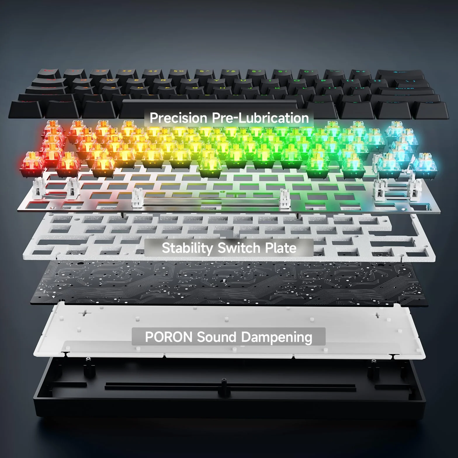 MCHOSE Ace60 Pro HE klawiatura gamingowa 60% 8000 Hz Rapid Trigger RGB przełącznik magnetyczny 0,01 mm