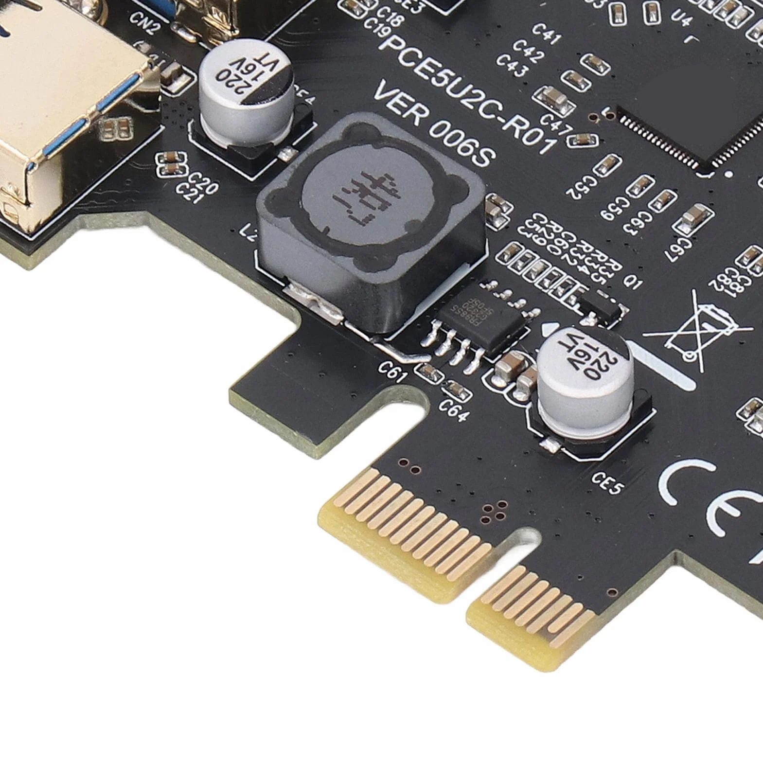 Karta PCIe na USB 3.2 Gen 2 z szybkością 20 Gb/s, 5 Portów USB (3 USB Typu A 2 USB Typu C), Karta rozszerzeń PCI Express dla Systemu dla Systemu Linux dla Systemu OS X PC