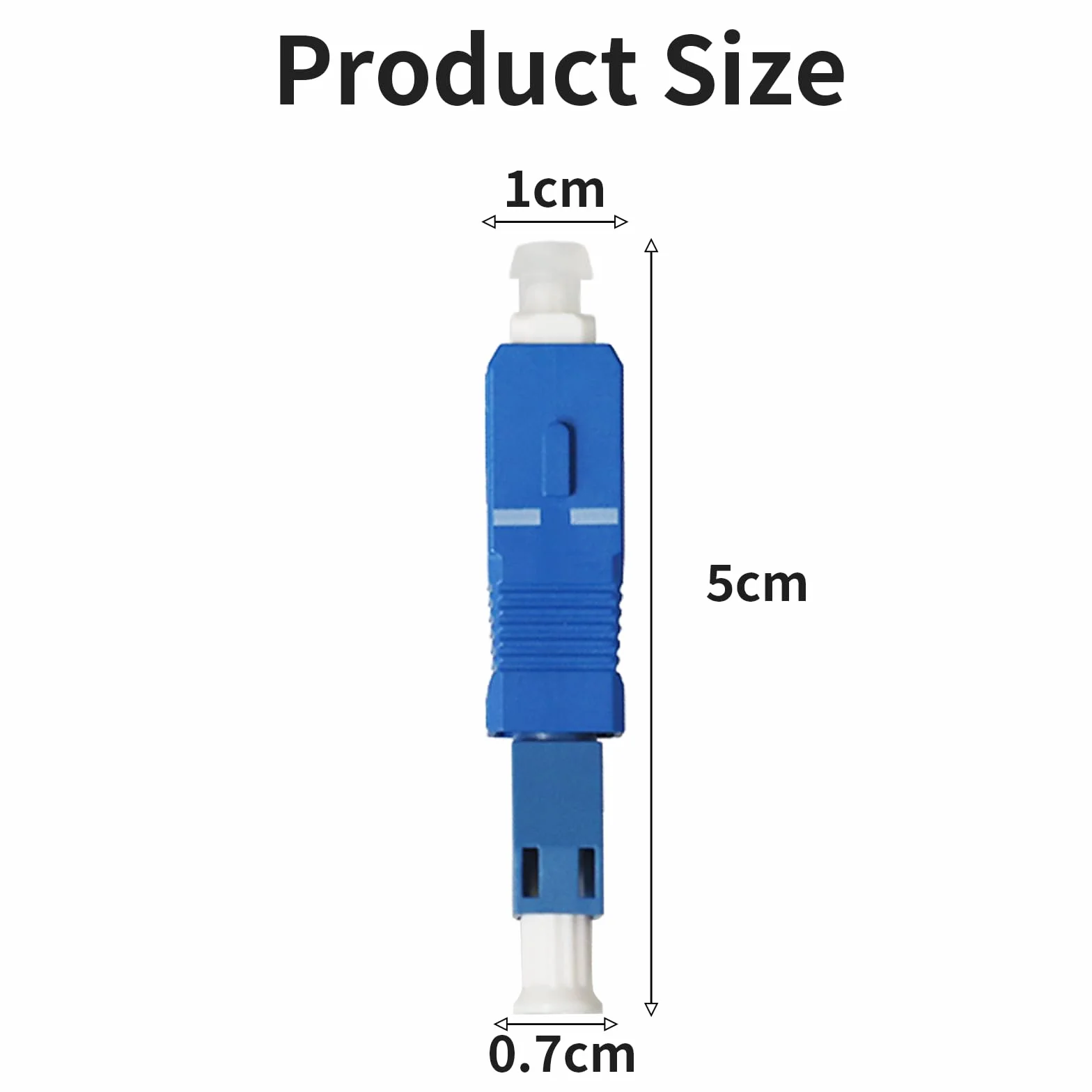 Adapter z włókna szklanego – 2 wtyczki SC na złącze LC, konwerter do FritzBox, modemu i puszki przyłączeniowej, kompatybilny z LC/SC APC