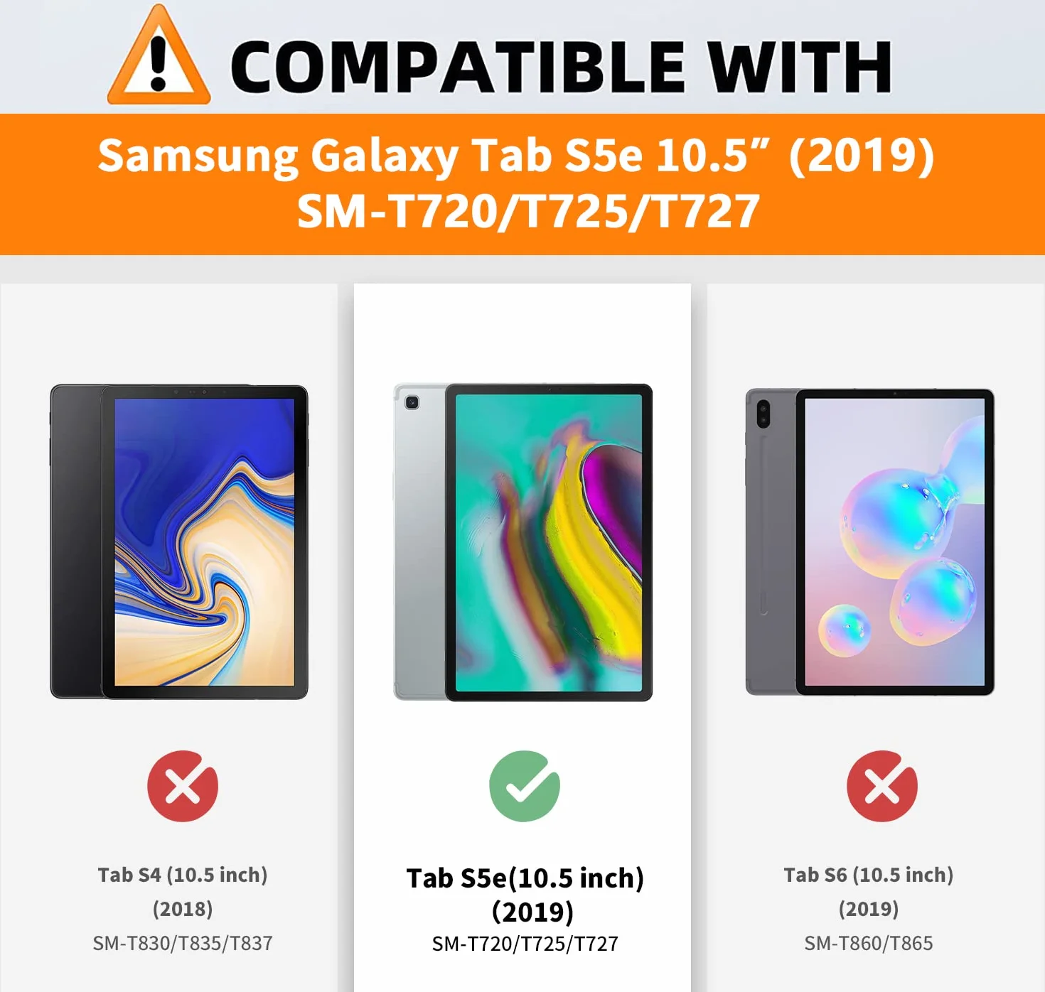 Etui do Samsung Galaxy Tab S5e 10,5" 2019 (SM-T720/T725), biznesowa osłona ze skóry PU, ochronne etui-obudowa na tablet Samsung Galaxy Tab S5e 10,5" 2019 (SM-T720/T725), czarne