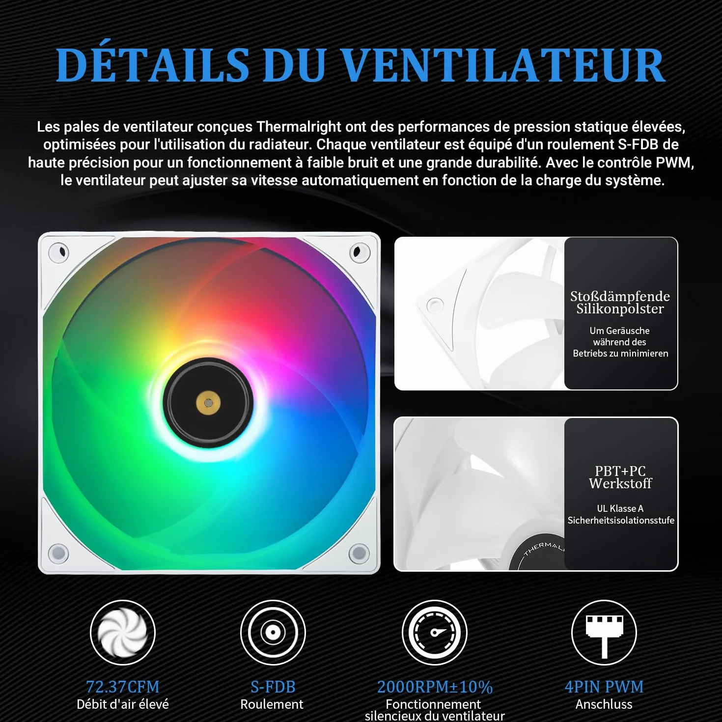 Thermalright Frozen Night 240 WHITE ARGB wodny system chłodzenia procesora 240 White z podwójnym wentylatorem PWM, łożyska S-FDB V2, pasuje do AMD/AM4 AM5, Intel LGA 1700/1150/1151/1200/2011