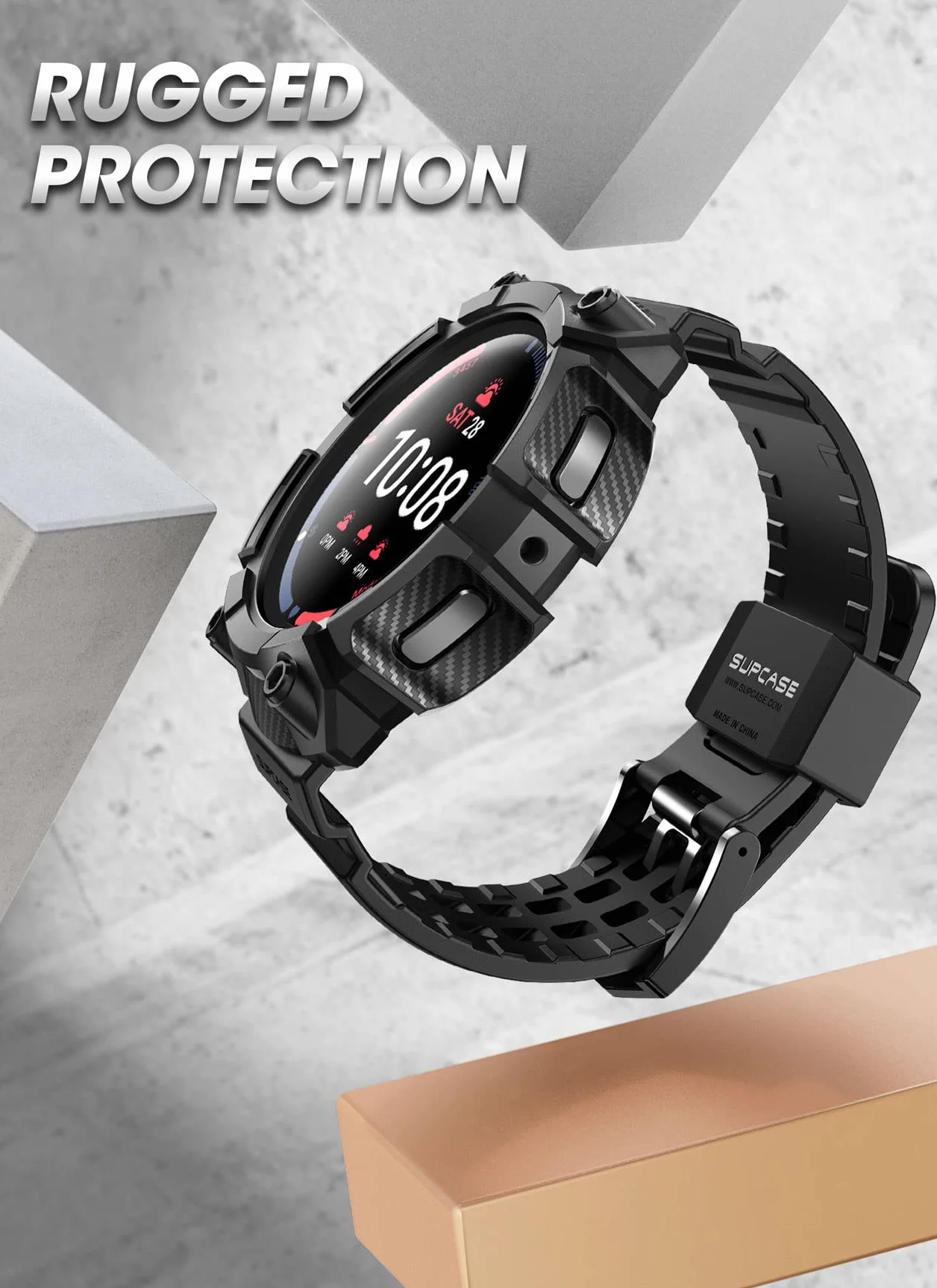 SUPCASE Wytrzymałe etui ochronne z paskami do Galaxy Watch 5 Pro 45 mm, wersja 2022 Unicorn Beetle Pro