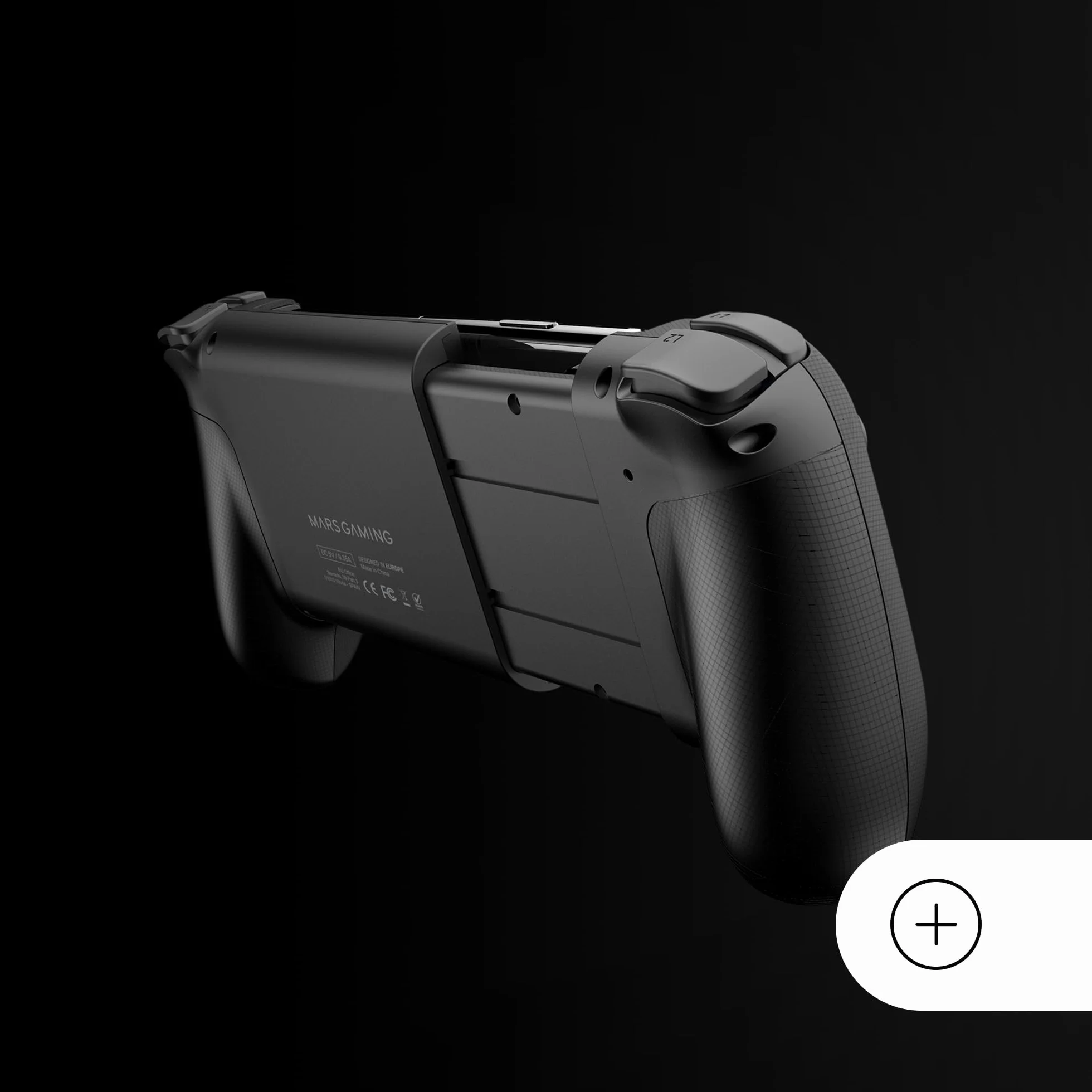 Mars Gaming MGPX Gamepad Bluetooth 5.0 2w1 RGB Neon Podwójna Wibracja Turbo Kontroler PC Android iOS USB-C Etui Czarny