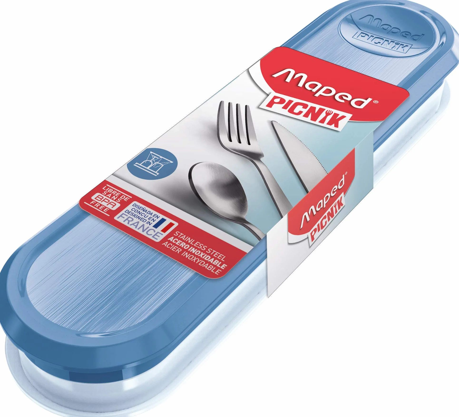 Maped PICNIK Zestaw sztućców podróżny CONCEPT ADULT 4-częściowy Storm Blue
